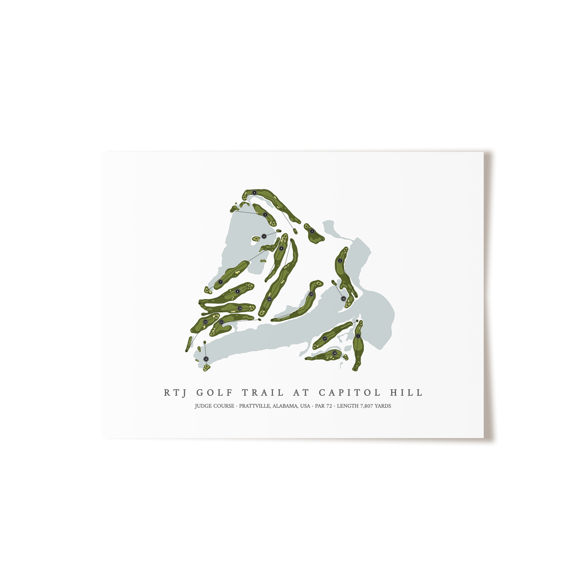 RTJ Golf Trail at Capitol Hill - Judge Course | Golf Course Print | Unframed