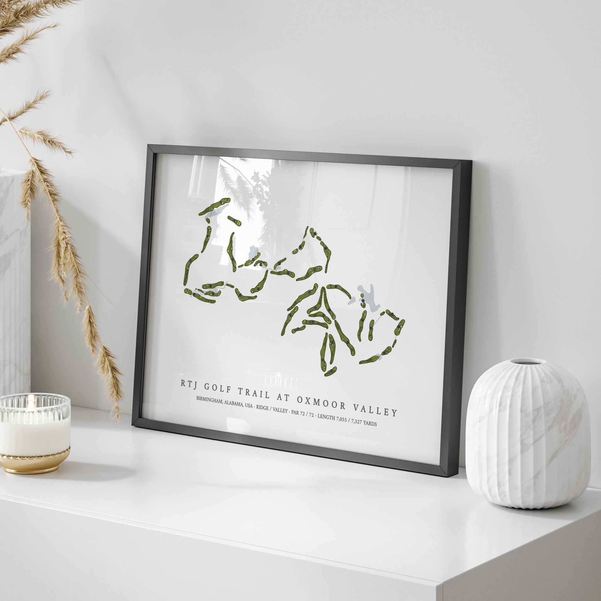 RTJ Golf Trail at Oxmoor Valley | Golf Course Print | On Table
