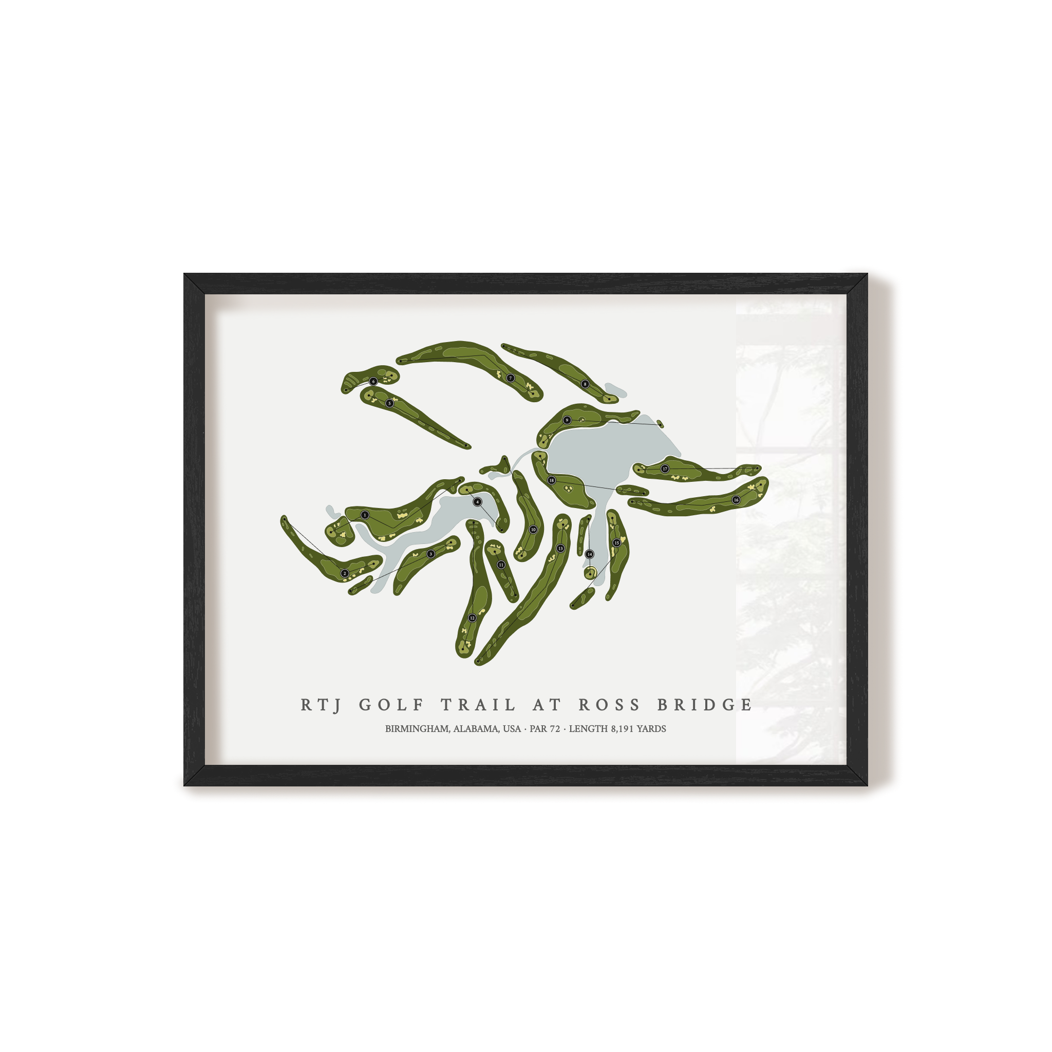 RTJ Golf Trail at Ross Bridge | Golf Course Print | Black Frame
