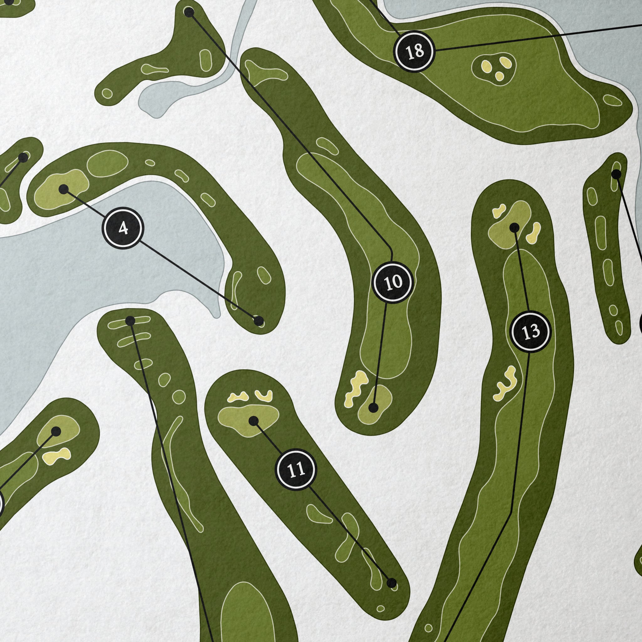 RTJ Golf Trail at Ross Bridge | Golf Course Print | Close Up