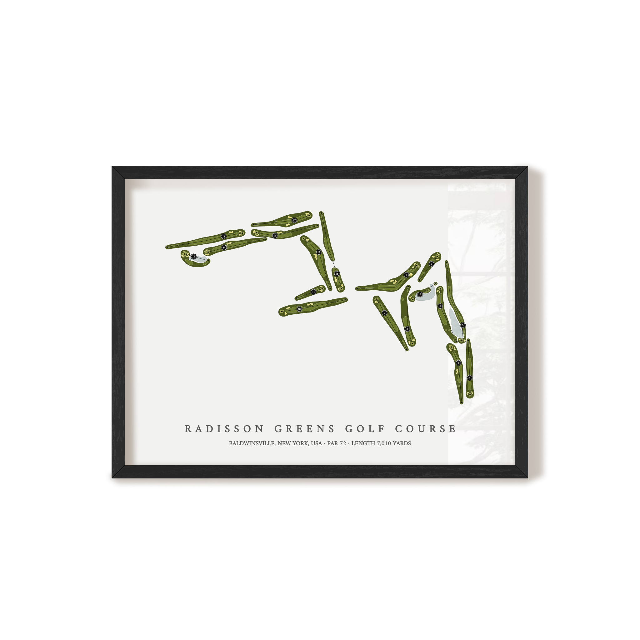 Radisson Greens Golf Course | Golf Course Map | Black Frame