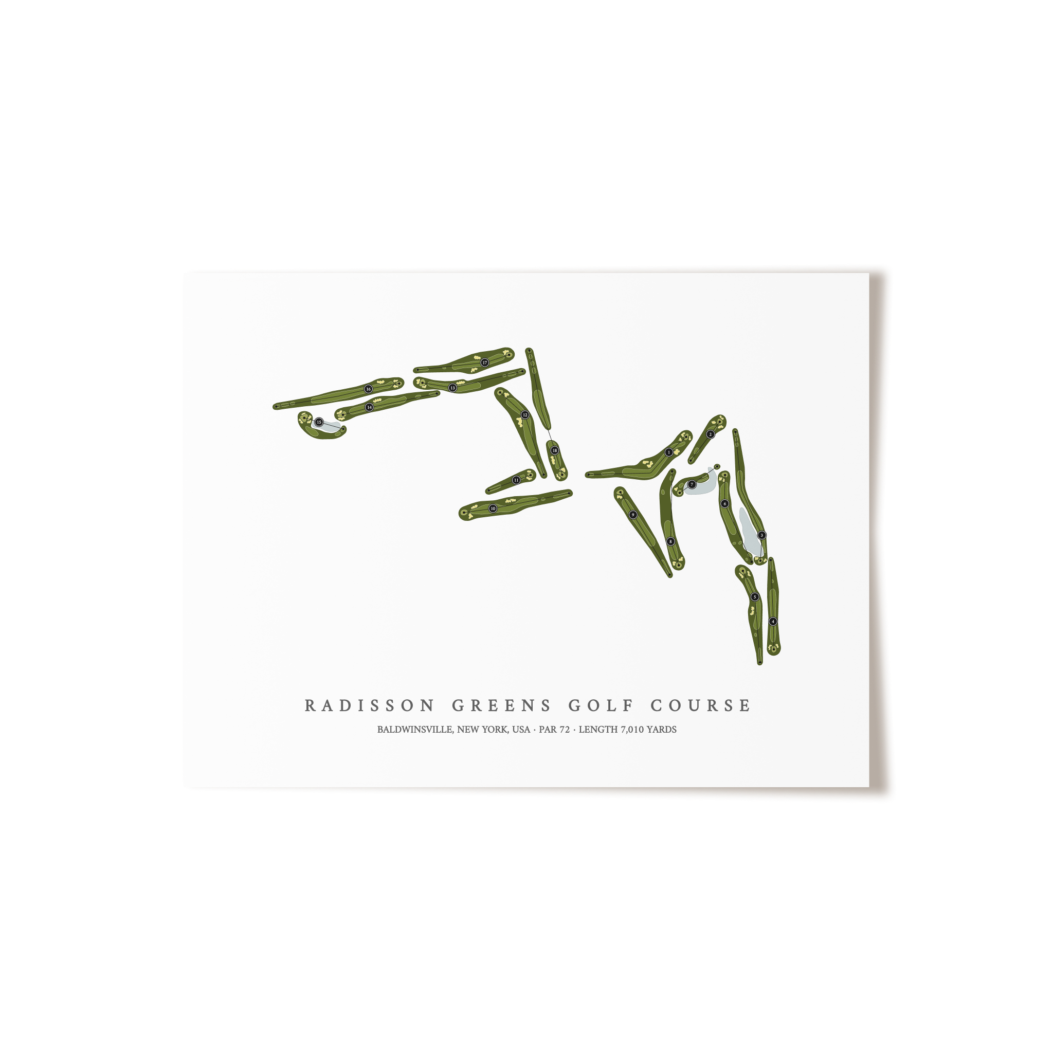 Radisson Greens Golf Course | Golf Course Map | Unframed
