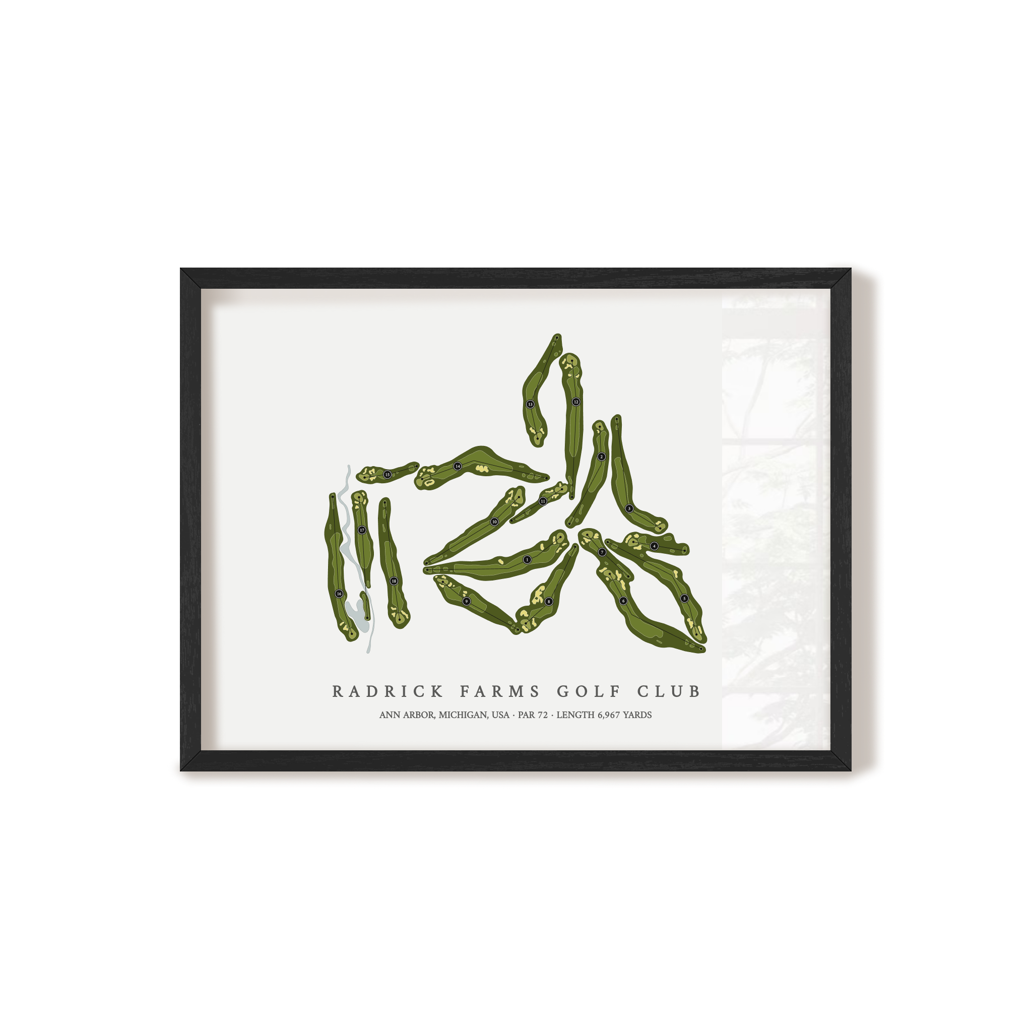 Radrick Farms Golf Club | Golf Course Print | Black+Frame