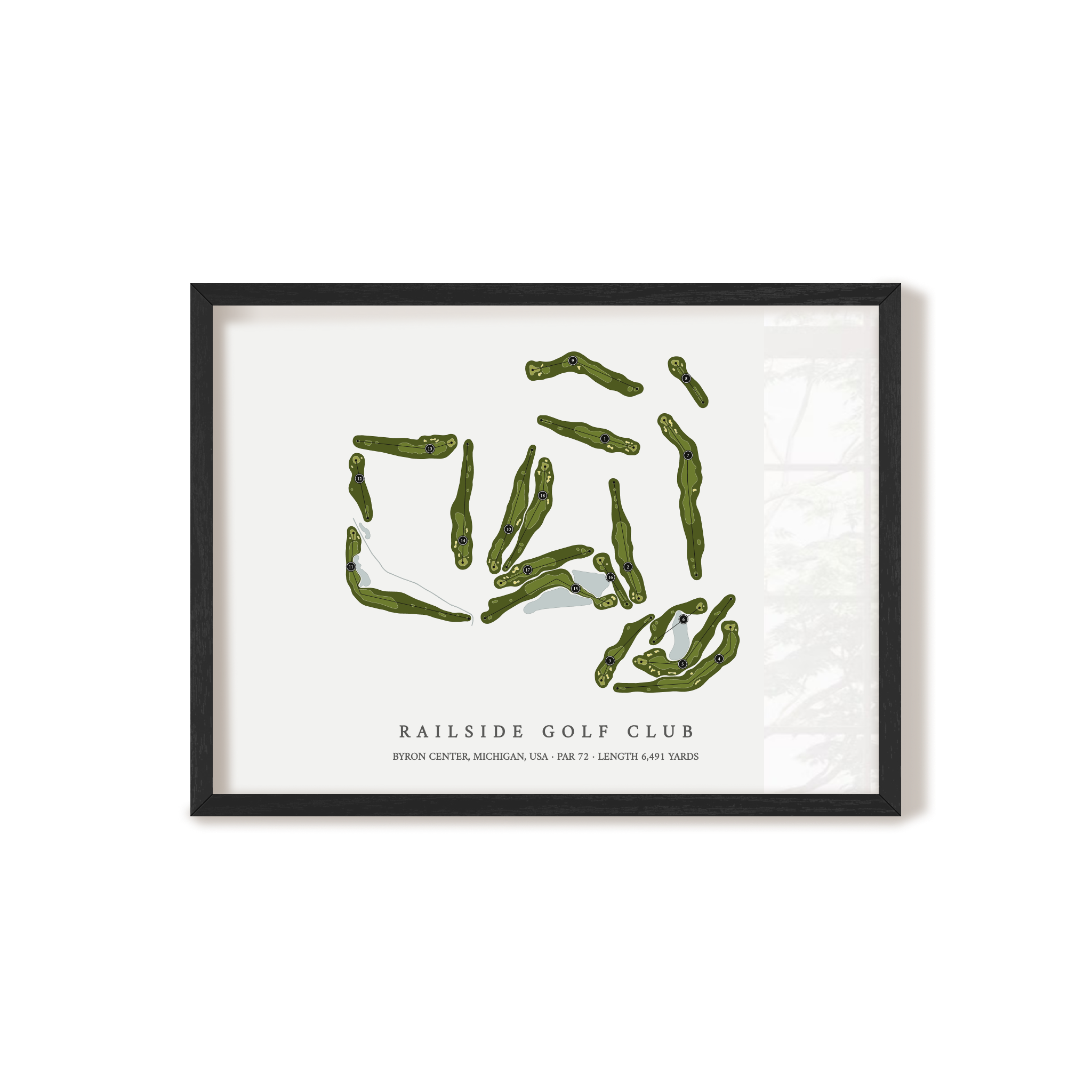 Railside Golf Club | Golf Course Print | Black+Frame