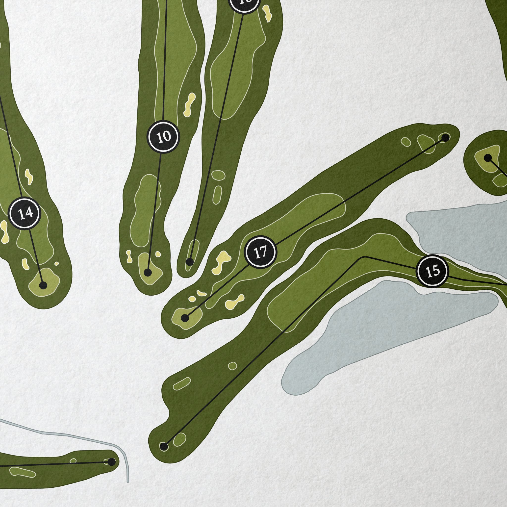 Railside Golf Club | Golf Course Print | Close+Up