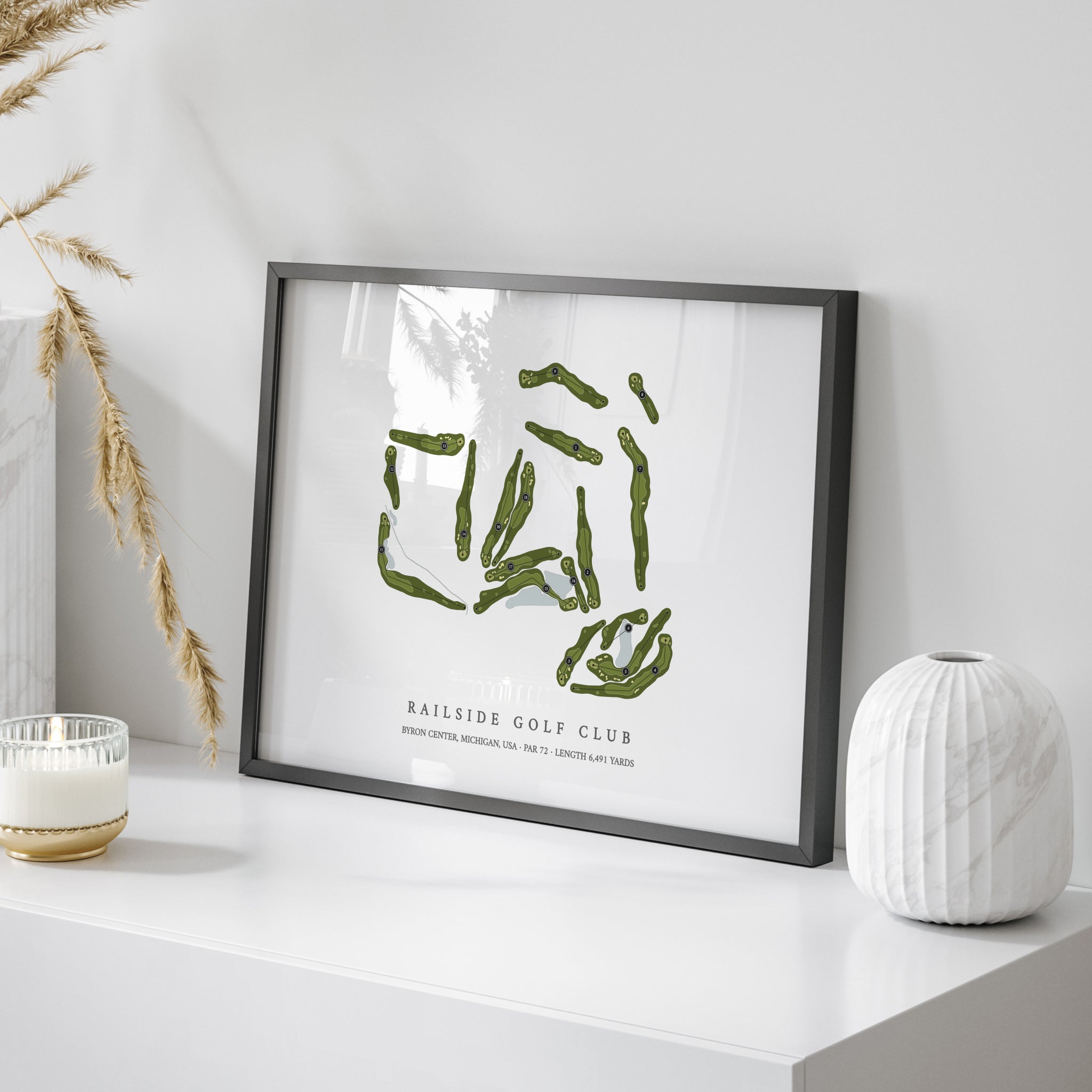 Railside Golf Club | Golf Course Print | On+Table