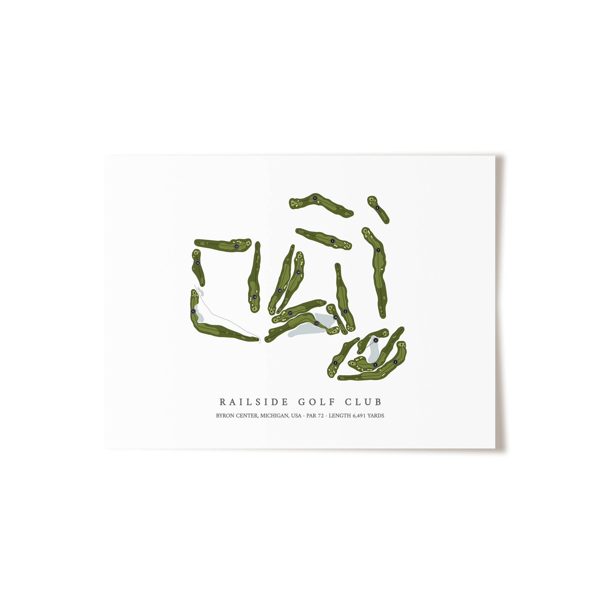 Railside Golf Club | Golf Course Print | Unframed