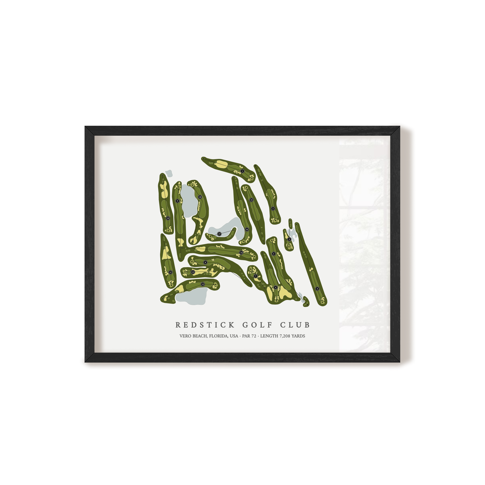 RedStick Golf Club | Golf Course Print | Black+Frame