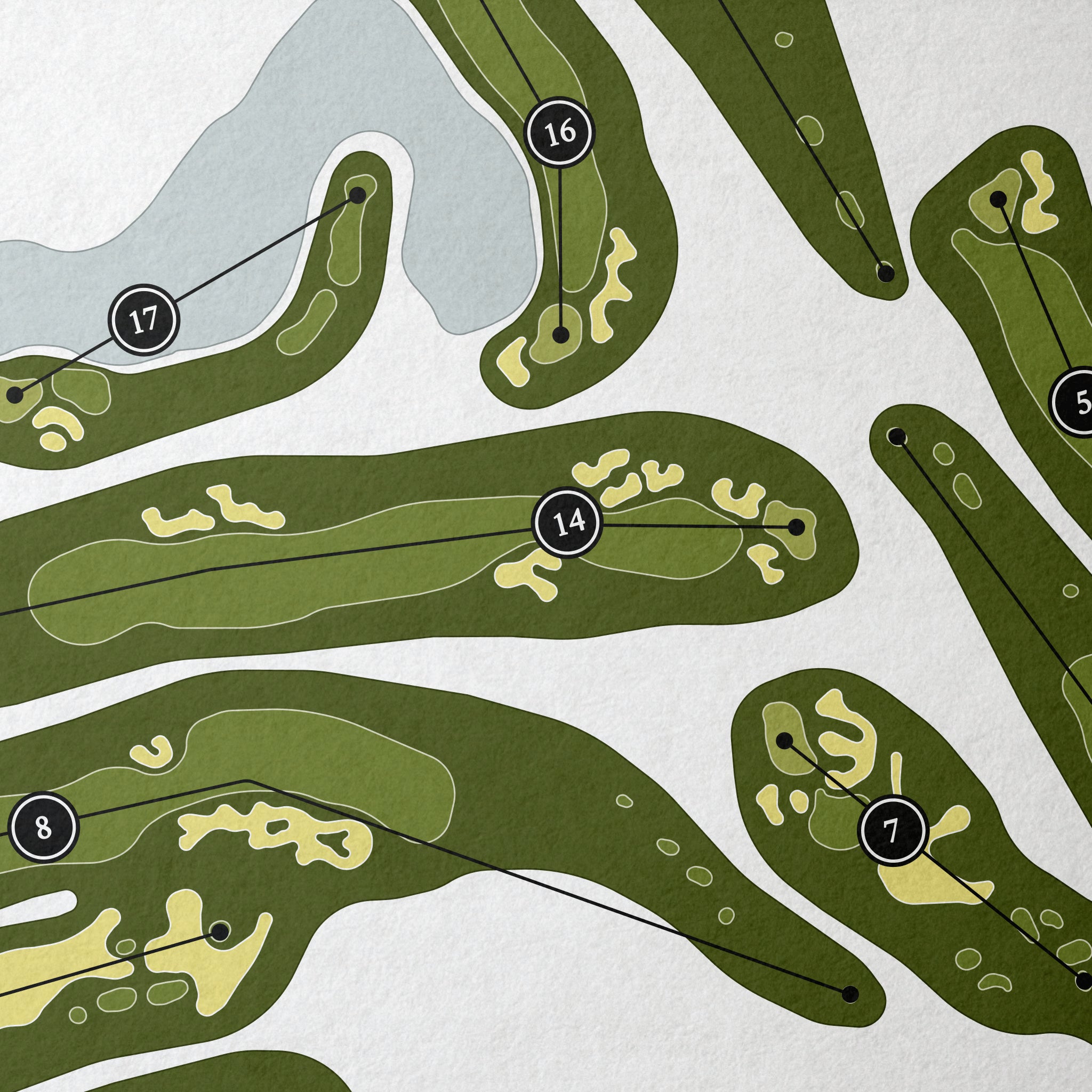 RedStick Golf Club | Golf Course Print | Close+Up