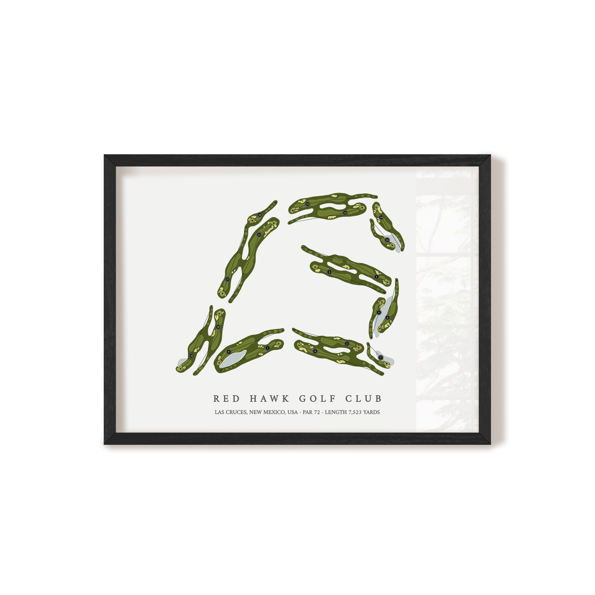 Red Hawk Golf Club | Golf Course Map | Black+Frame