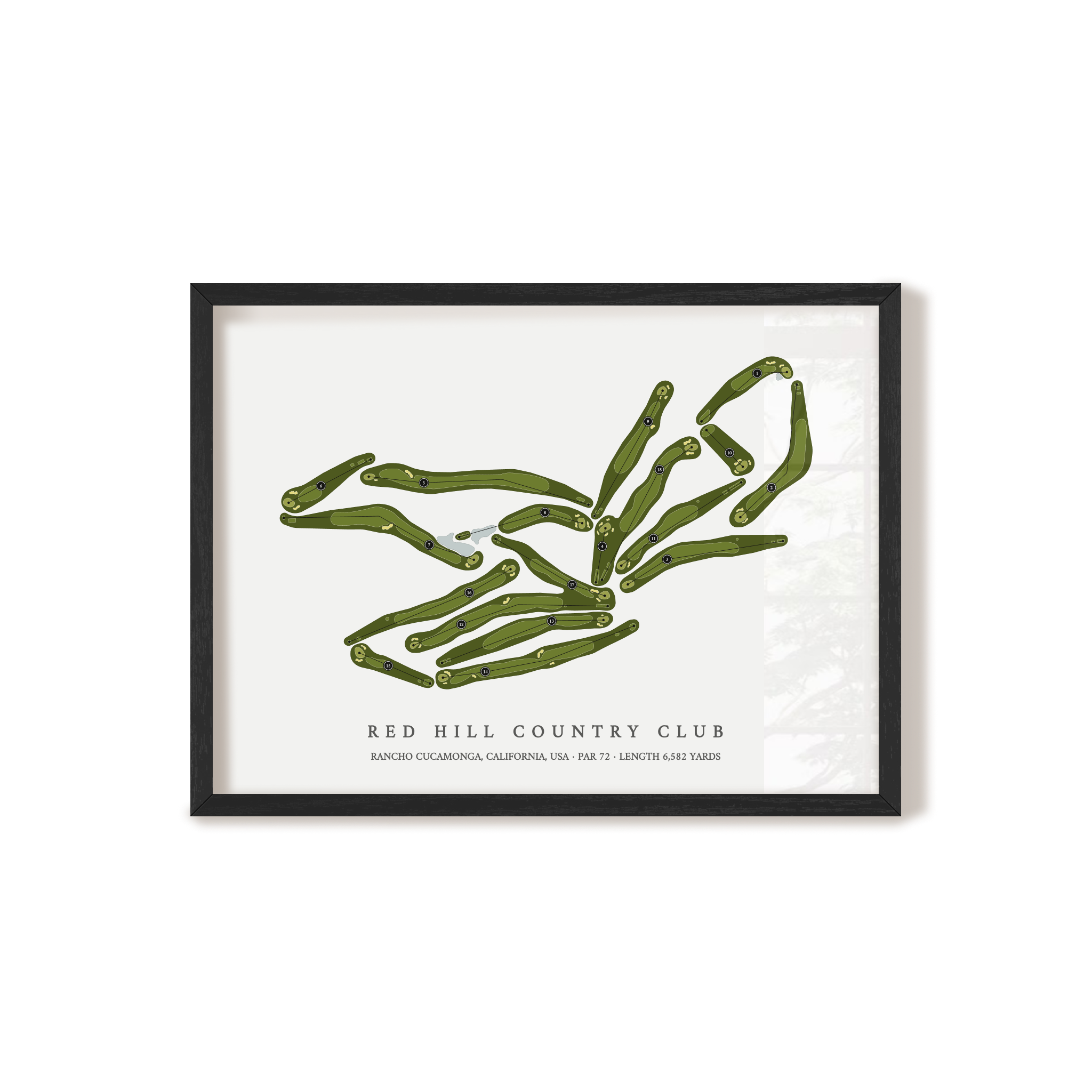 Red Hill Country Club | Golf Course Print | Black Frame