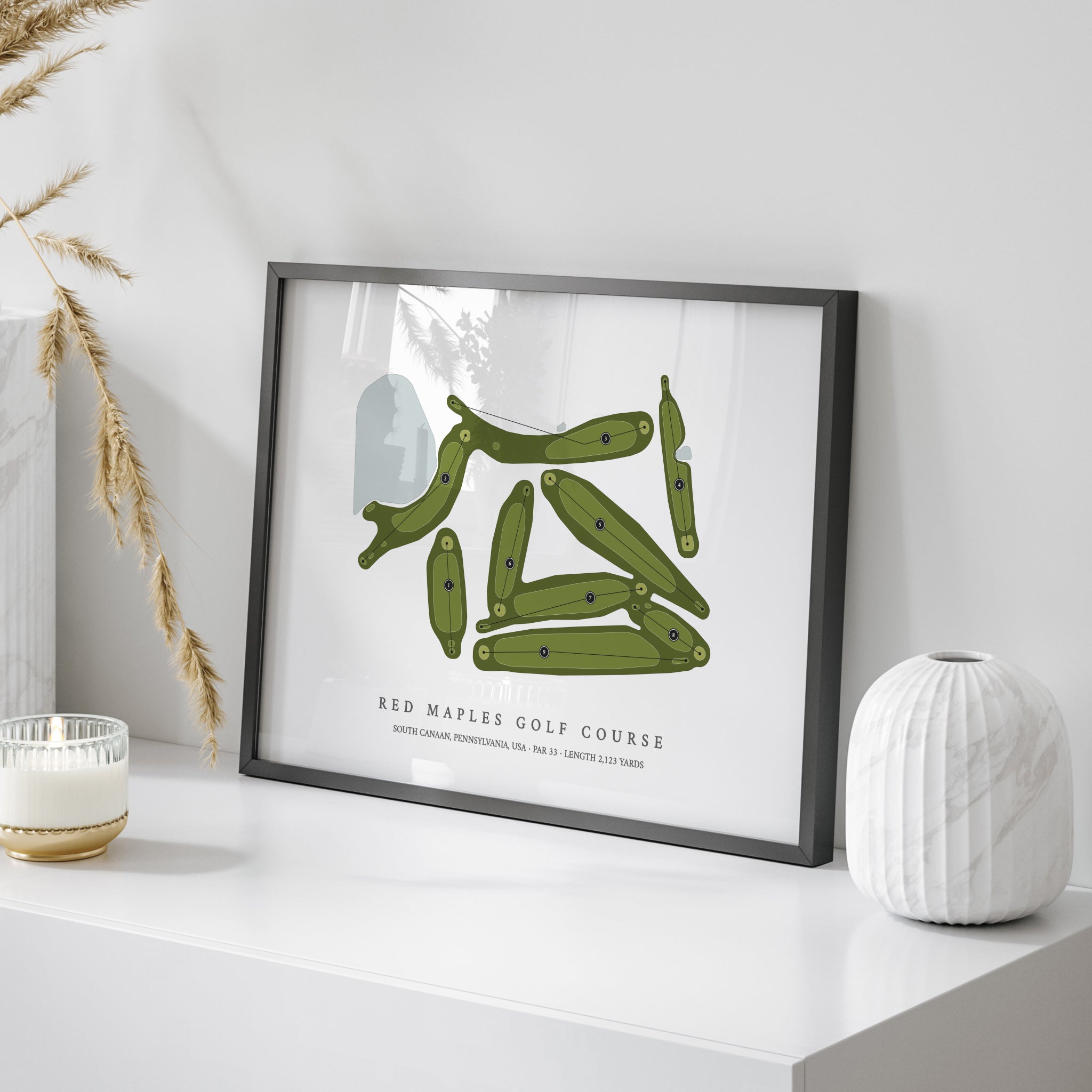 Red Maples Golf Course | Golf Course Map | On Table