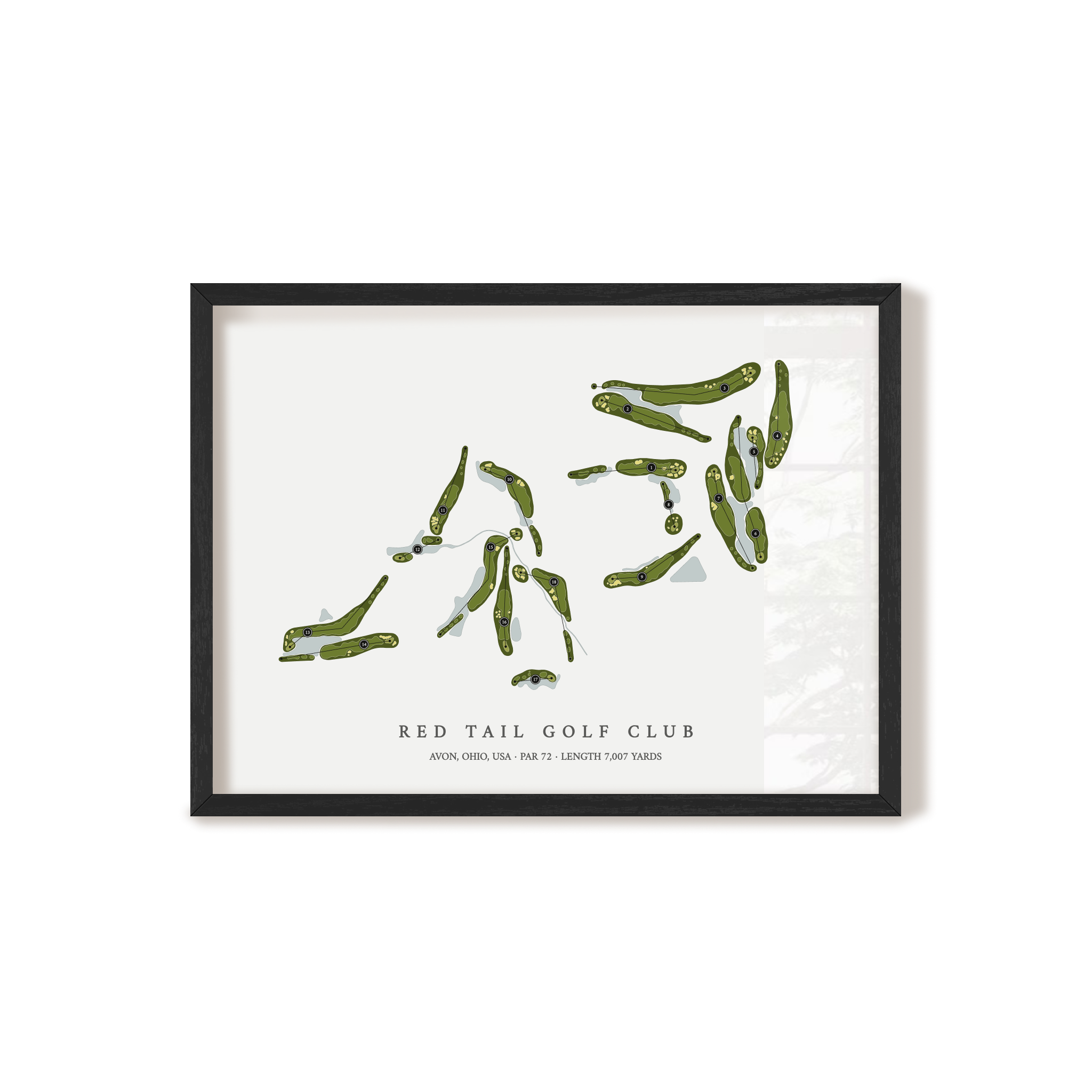 Red Tail Golf Club | Golf Course Print | Black+Frame