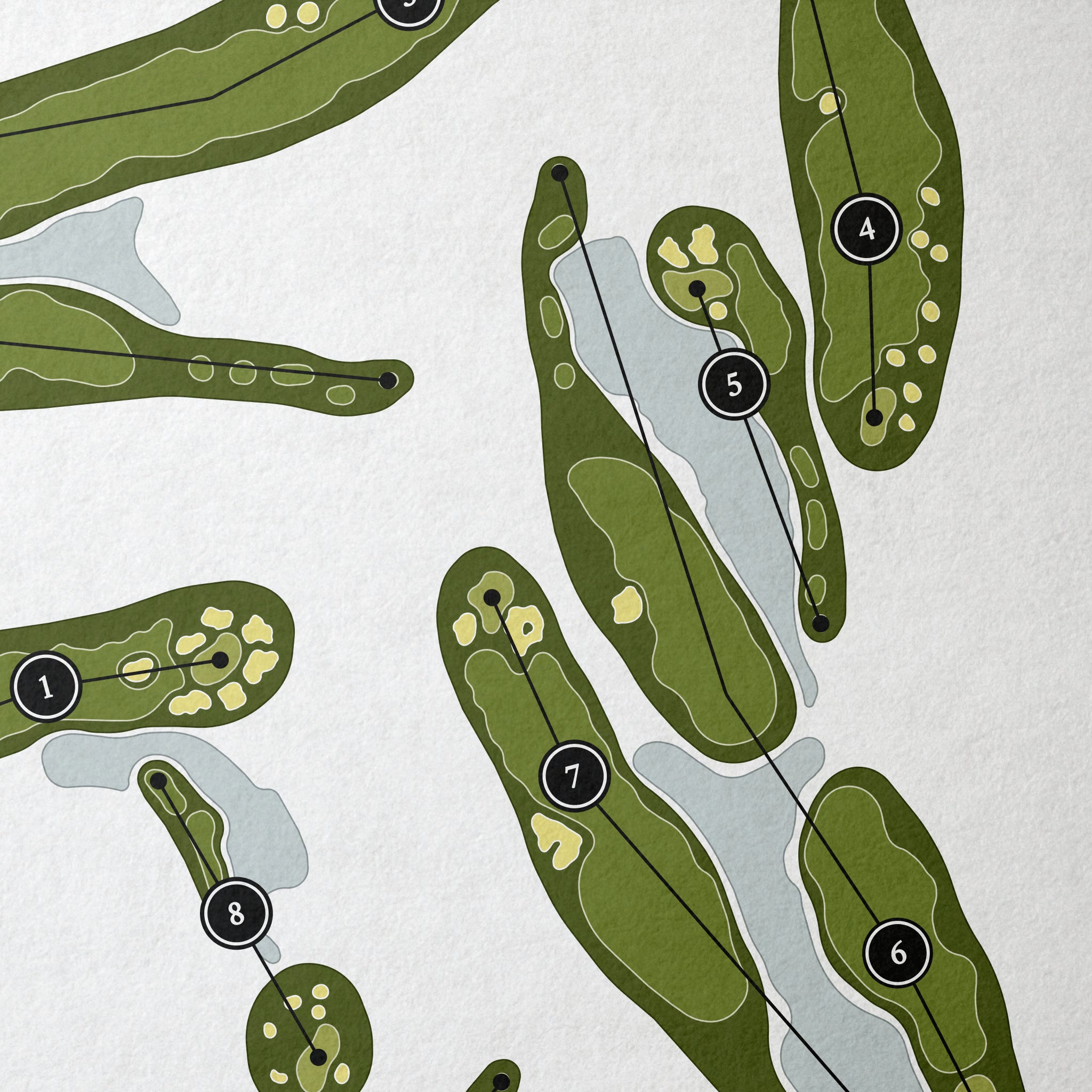 Red Tail Golf Club | Golf Course Print | Close+Up