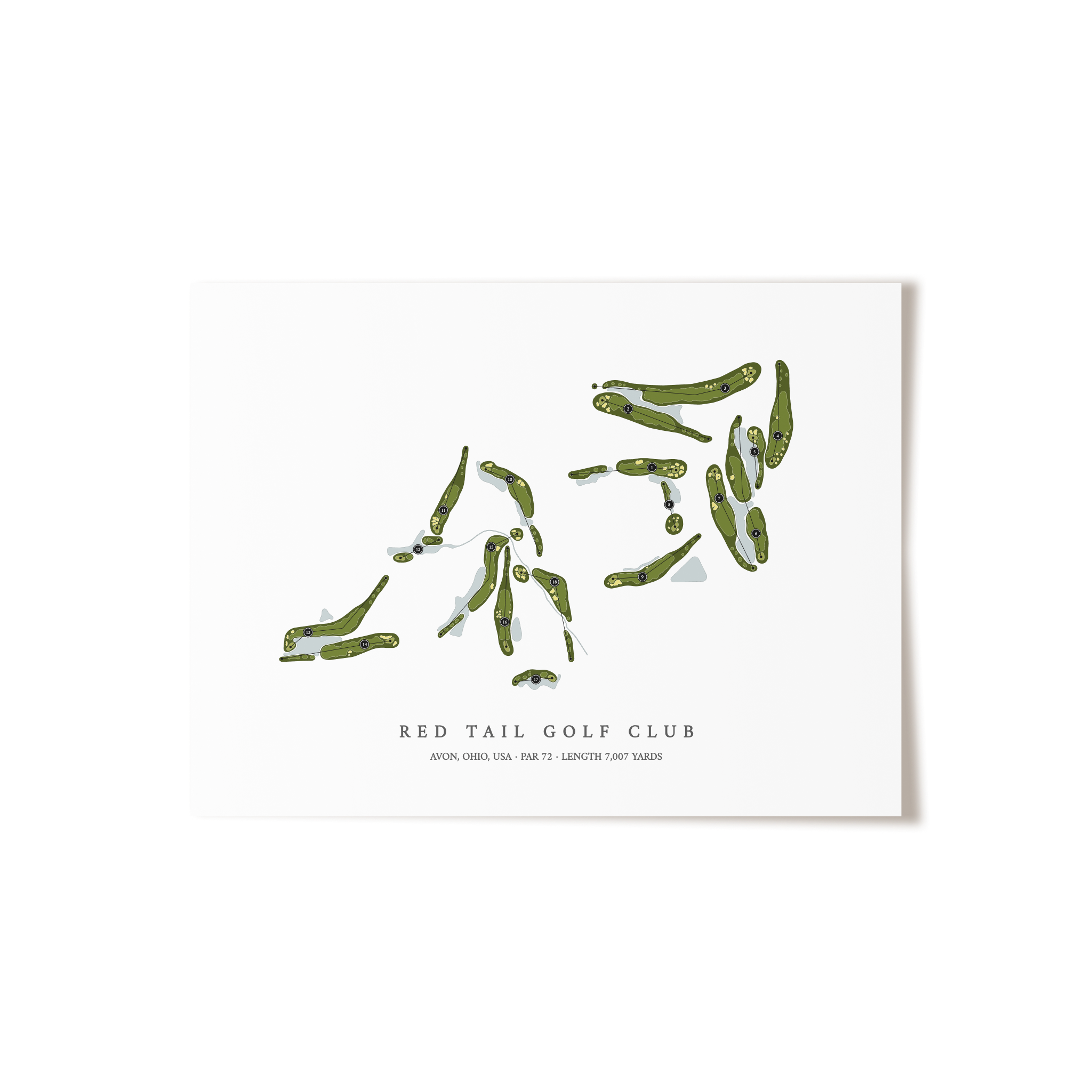 Red Tail Golf Club | Golf Course Print | Unframed