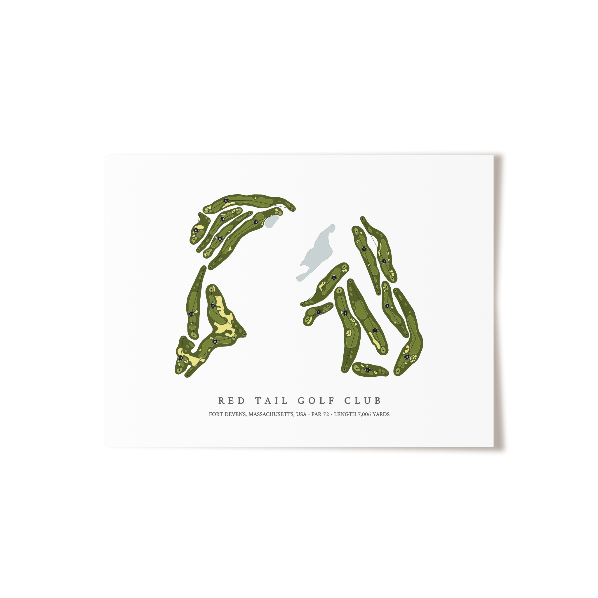 Red Tail Golf Club | Golf Course Map | Unframed