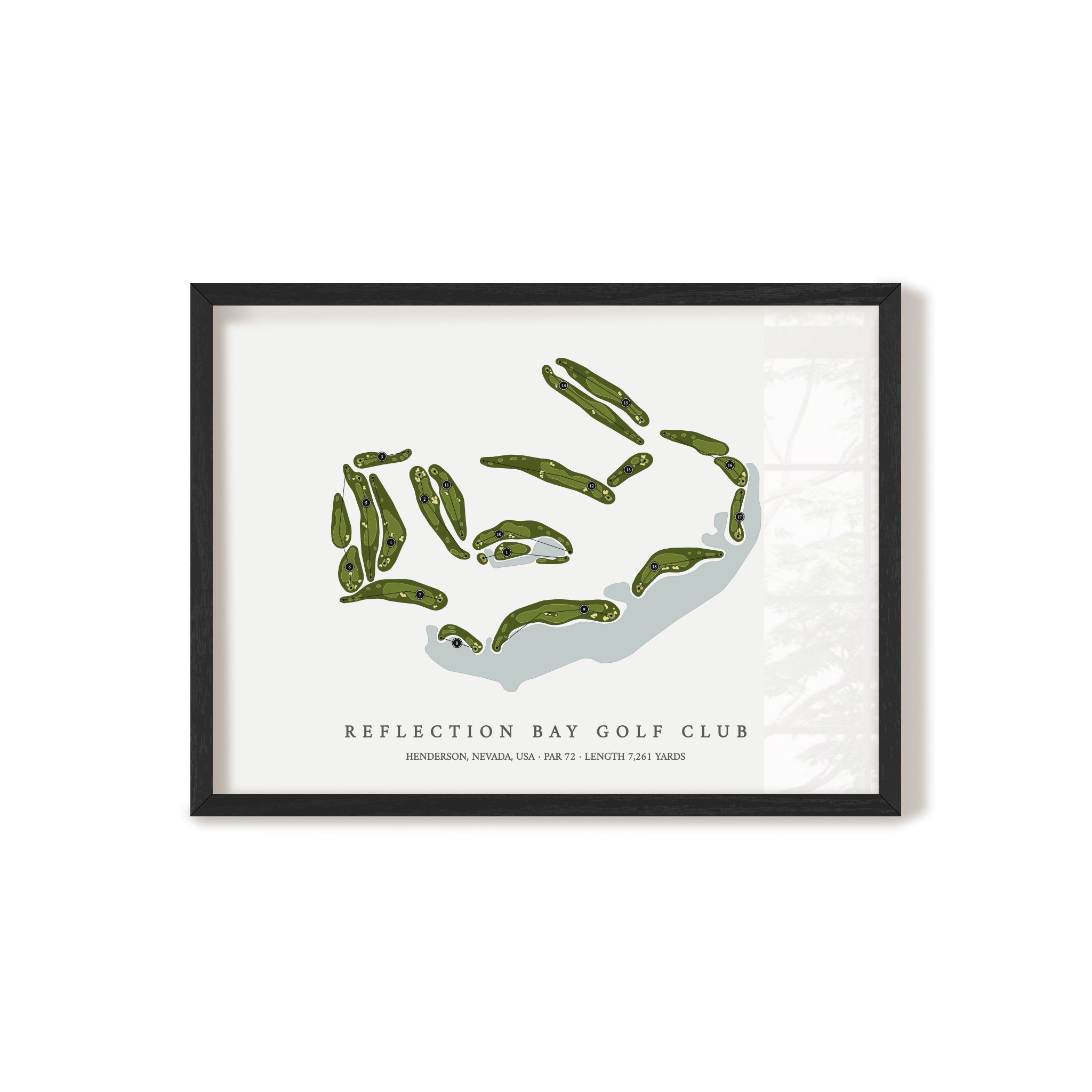 Reflection Bay Golf Club | Golf Course Map | Black+Frame
