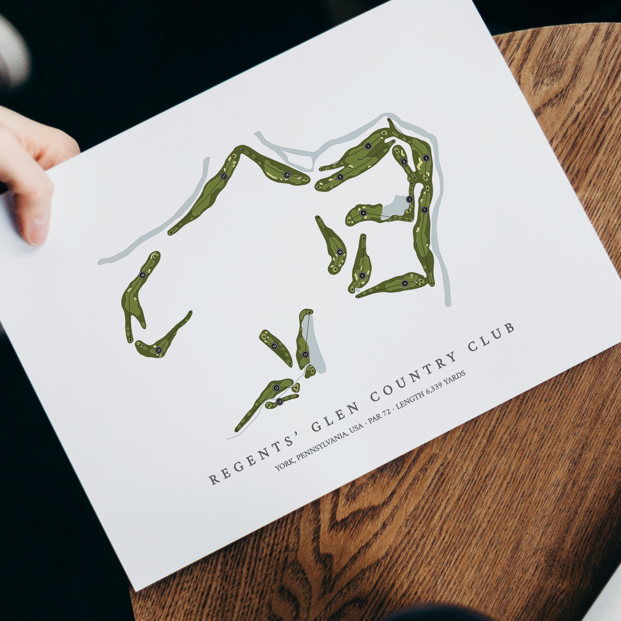 Regents' Glen Country Club | Golf Course Map | With Laptop