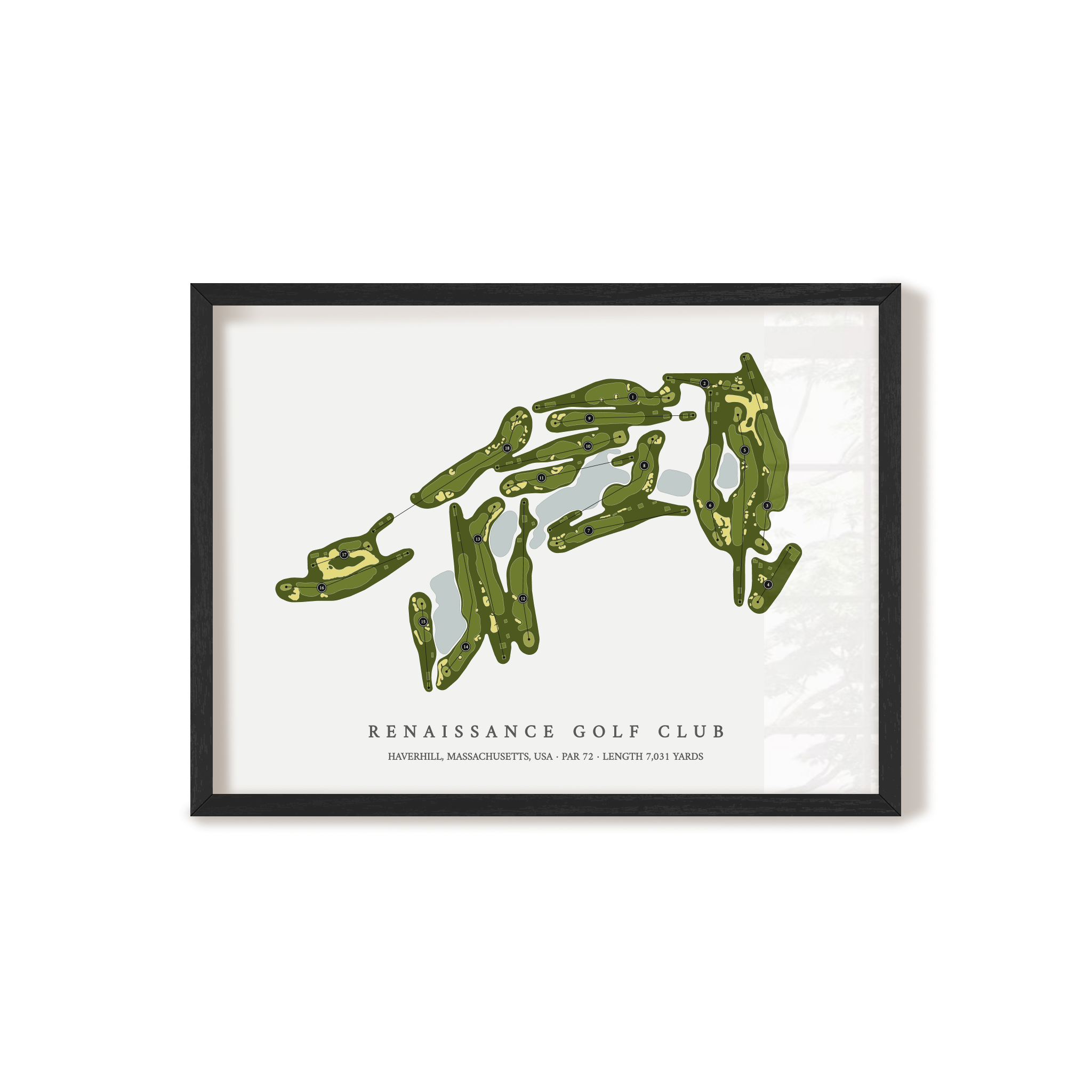 Renaissance Golf Club | Golf Course Print | Black Frame