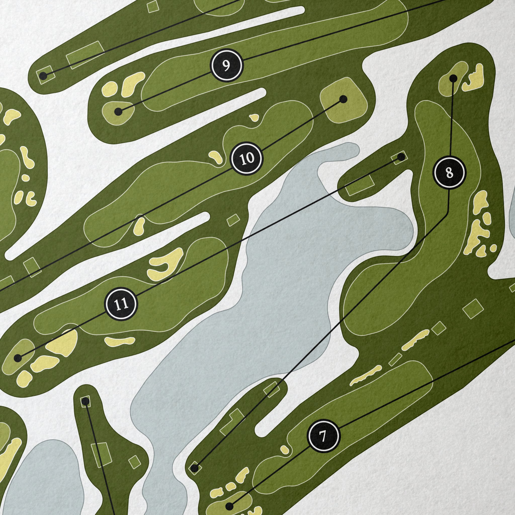 Renaissance Golf Club | Golf Course Print | Close Up