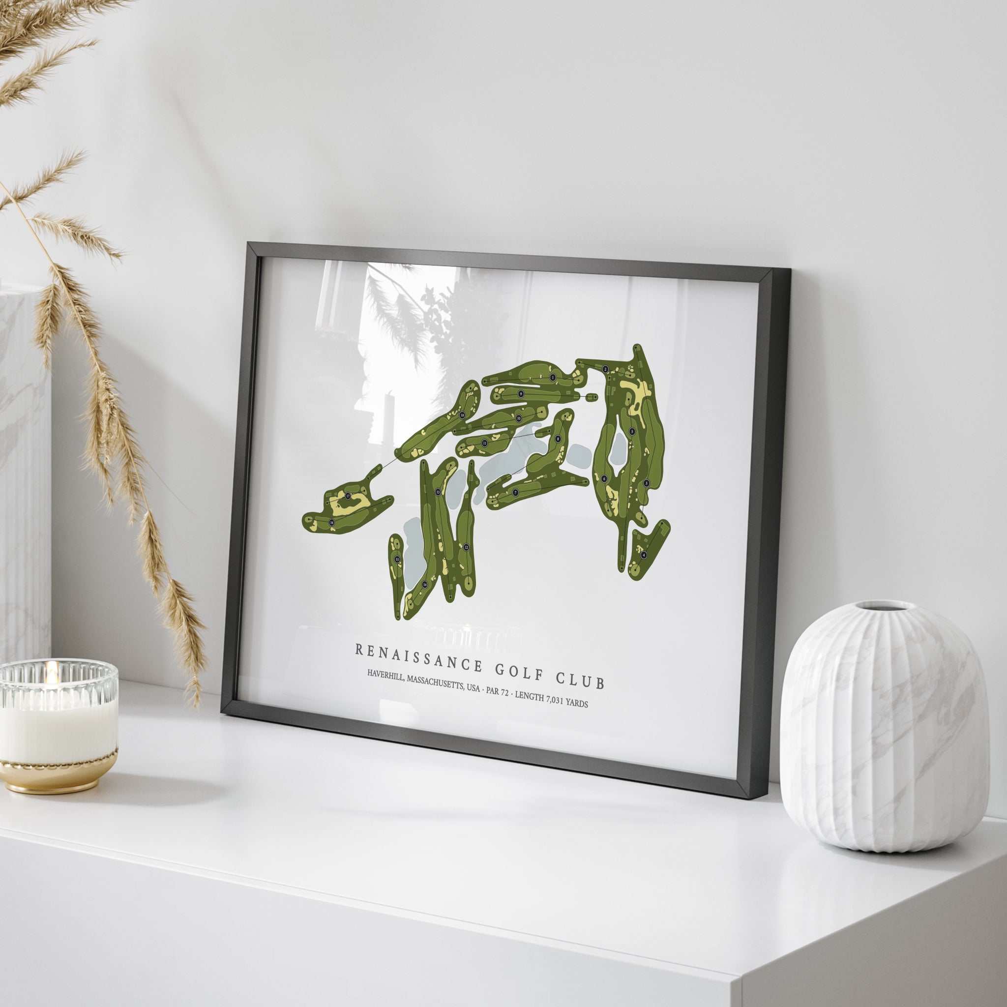 Renaissance Golf Club | Golf Course Print | On Table