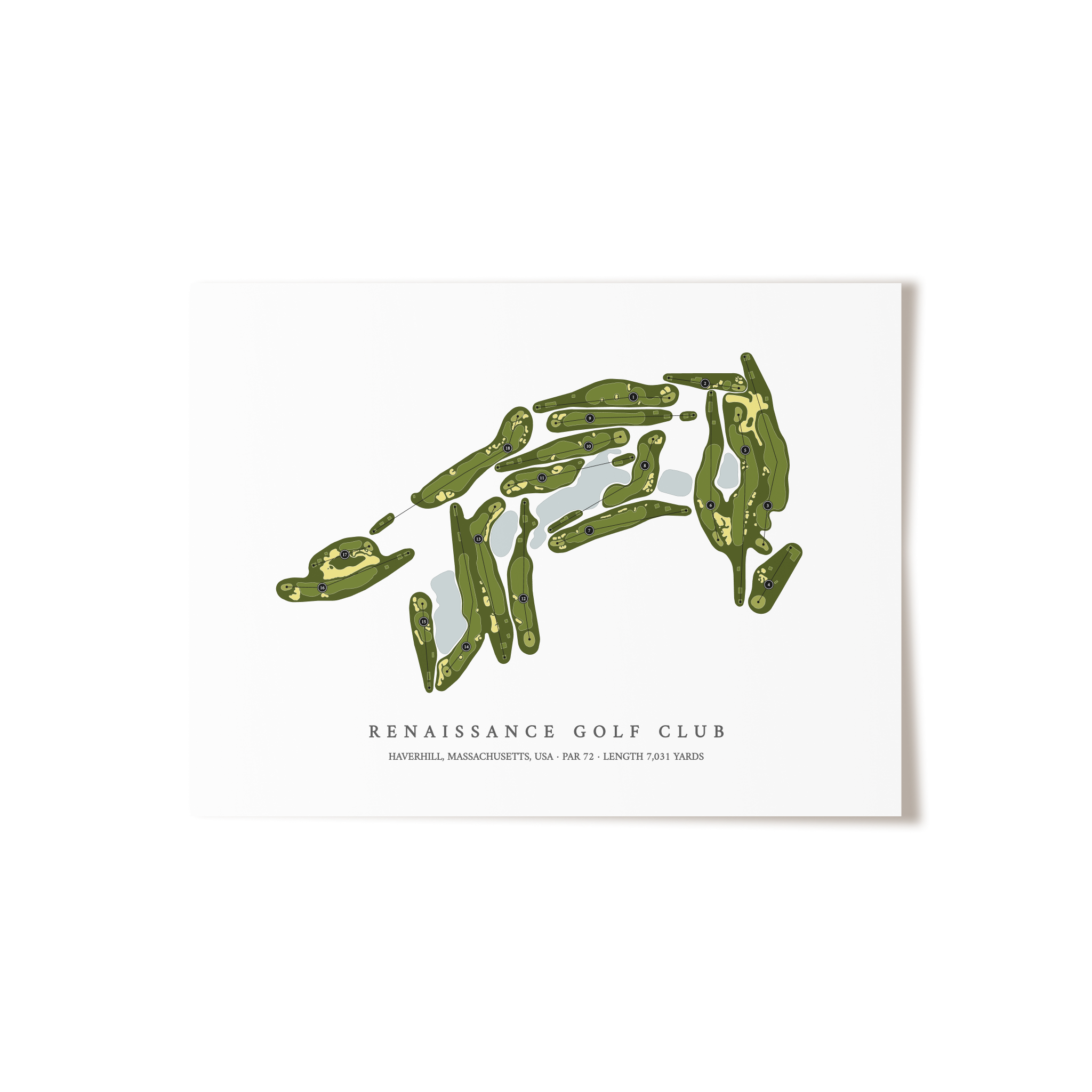 Renaissance Golf Club | Golf Course Map | Unframed