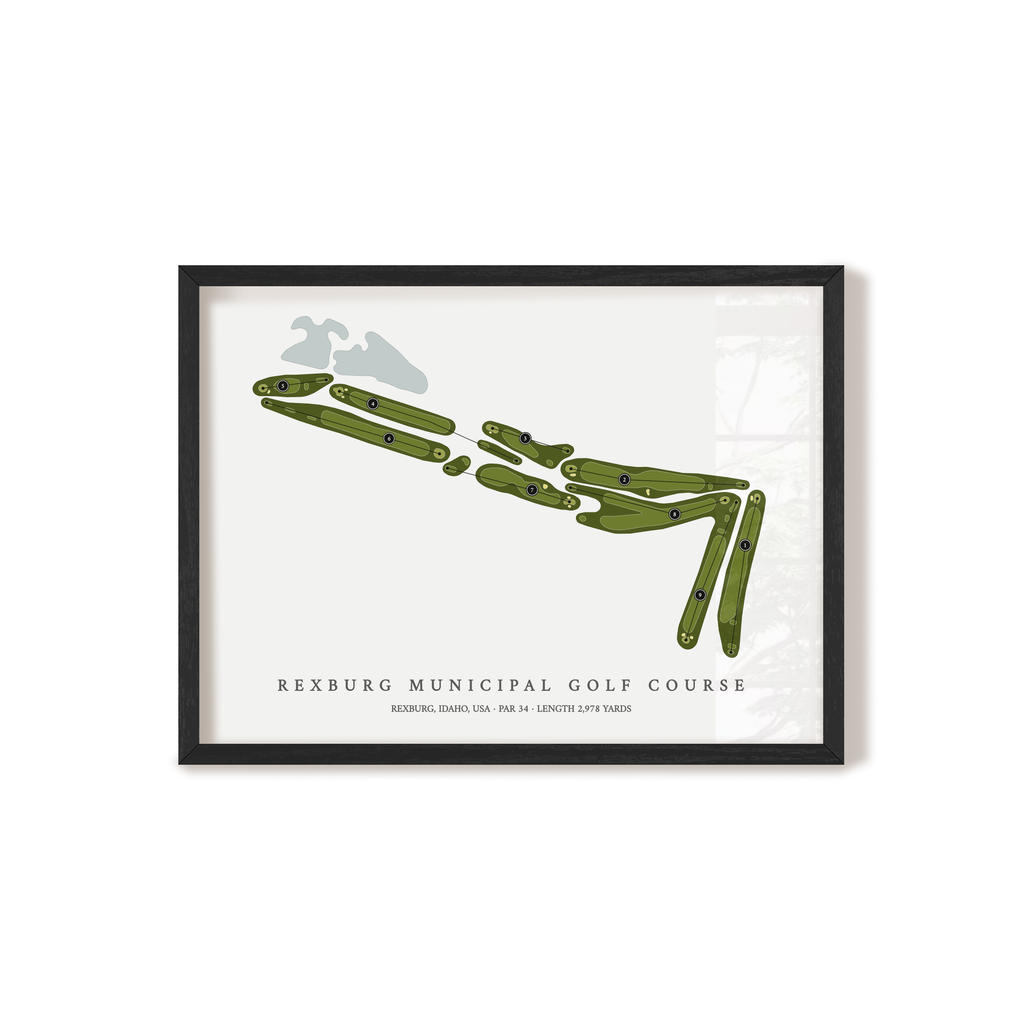 Rexburg Municipal Golf Course | Golf Course Map | Black Frame