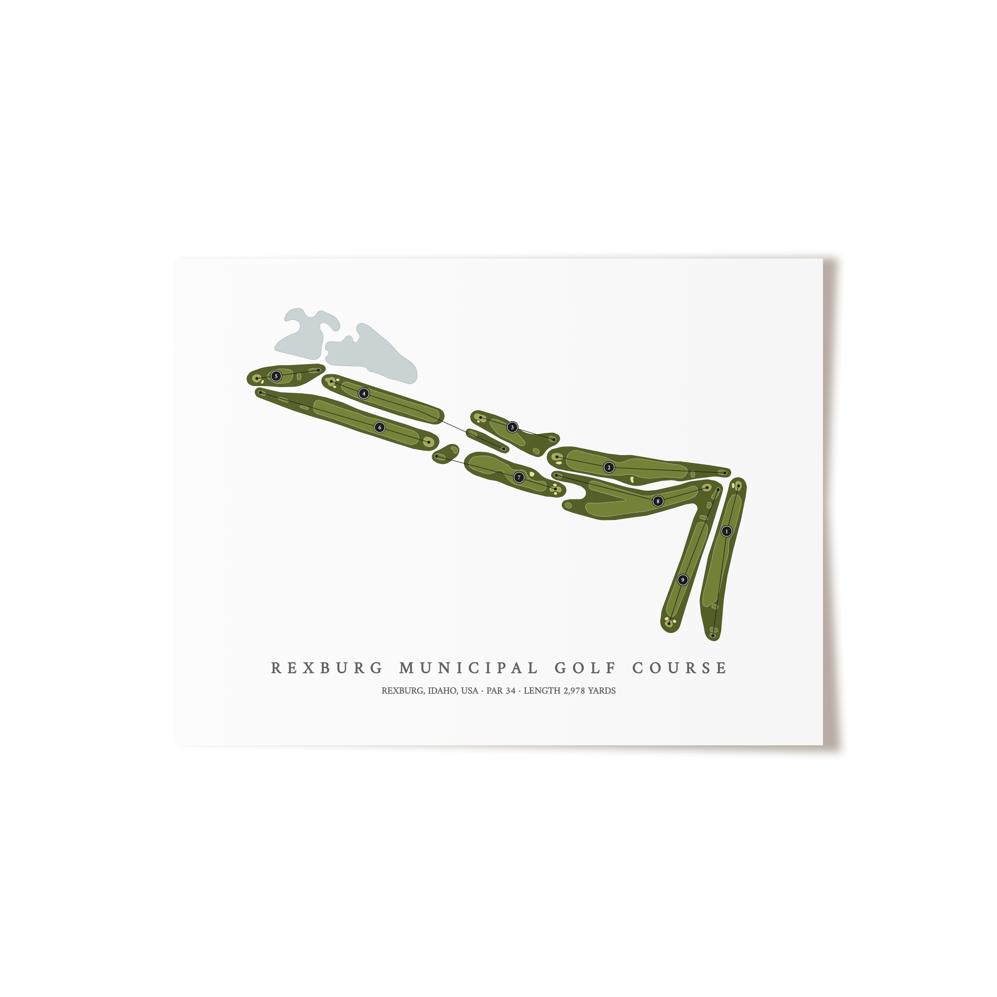 Rexburg Municipal Golf Course | Golf Course Map | Unframed