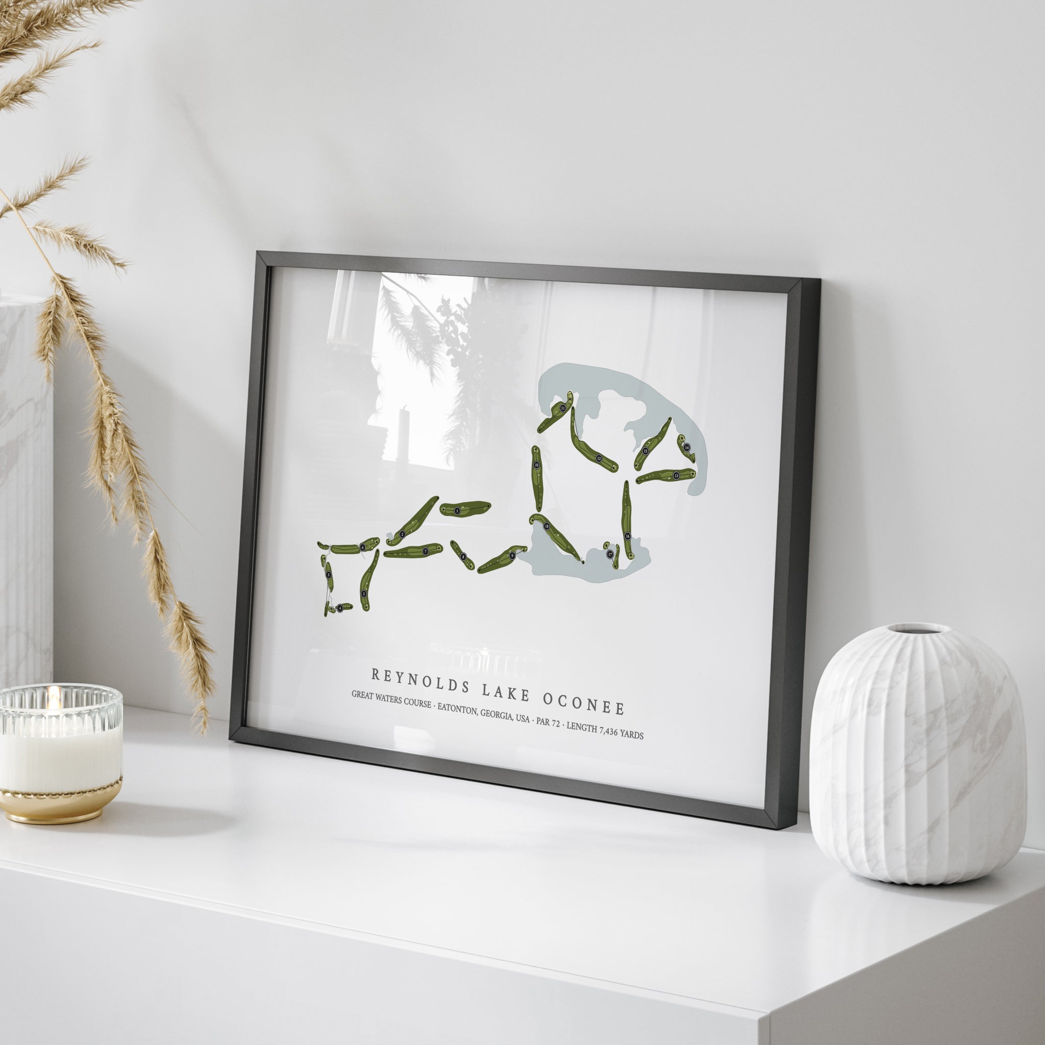 Reynolds Lake Oconee - Great Waters | Golf Course Print | On Table