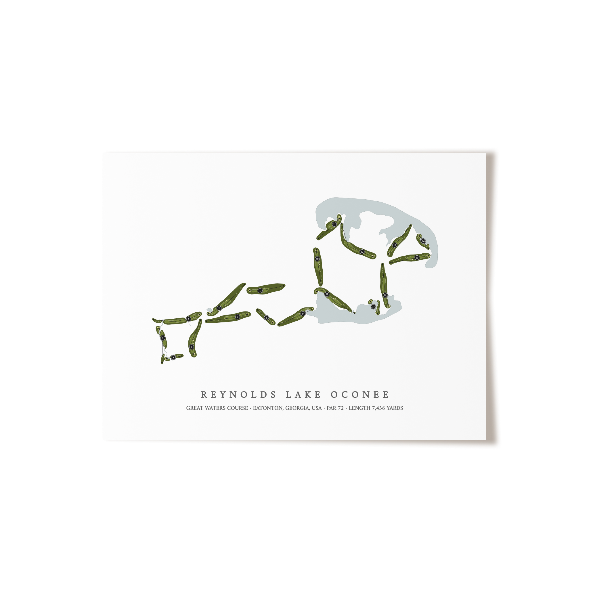 Reynolds Lake Oconee - Great Waters | Golf Course Print | Unframed