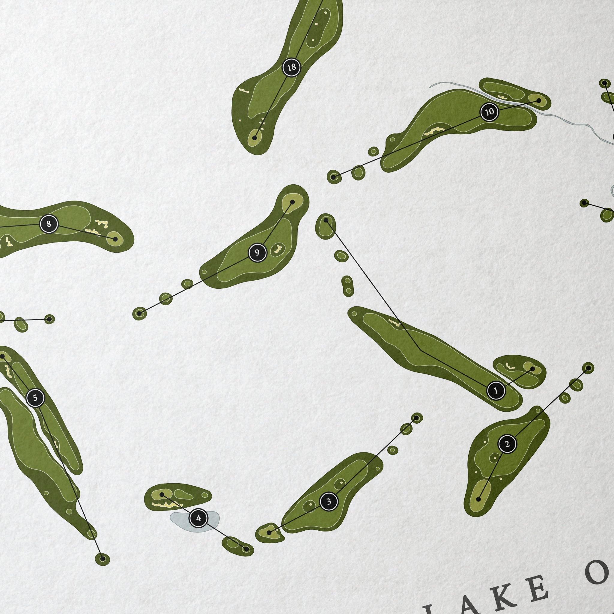 Reynolds Lake Oconee - The Creek Club | Golf Course Map | Close Up