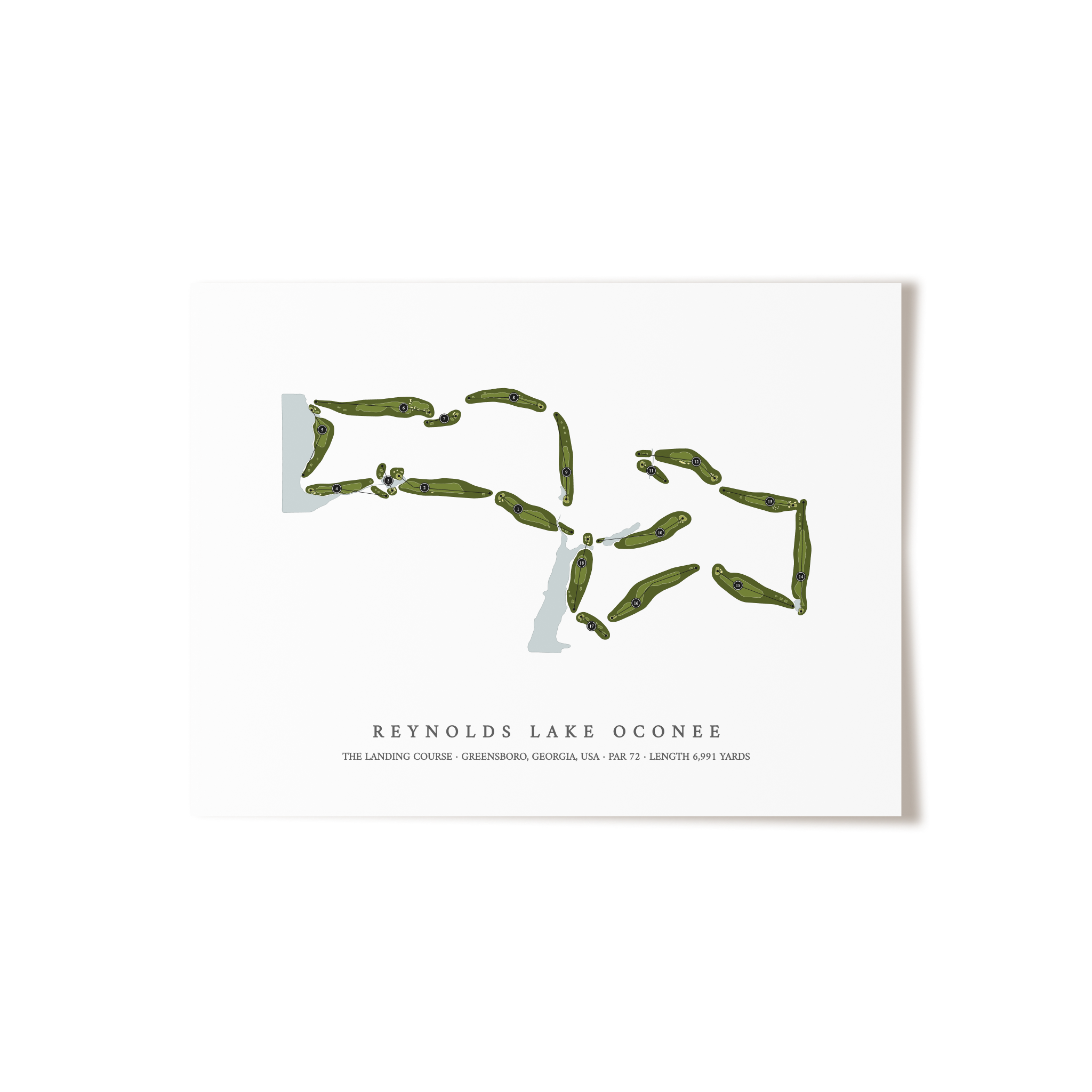 Reynolds Lake Oconee - The Landing | Golf Course Map | Unframed
