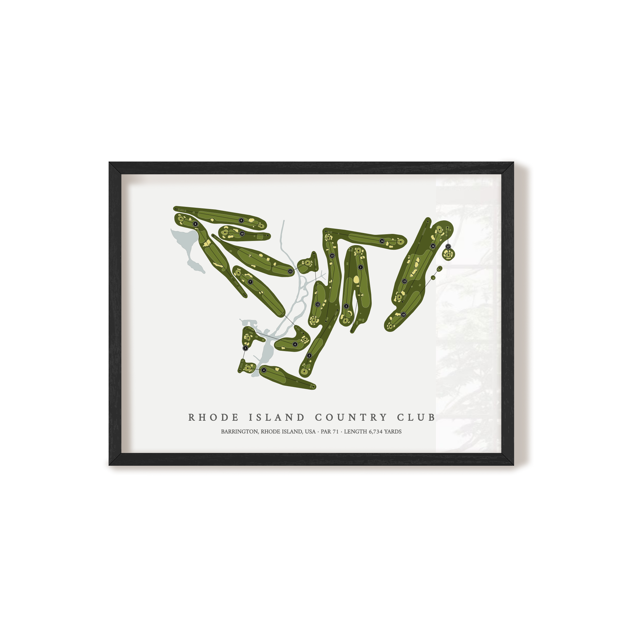 Rhode Island Country Club | Golf Course Print | Black+Frame