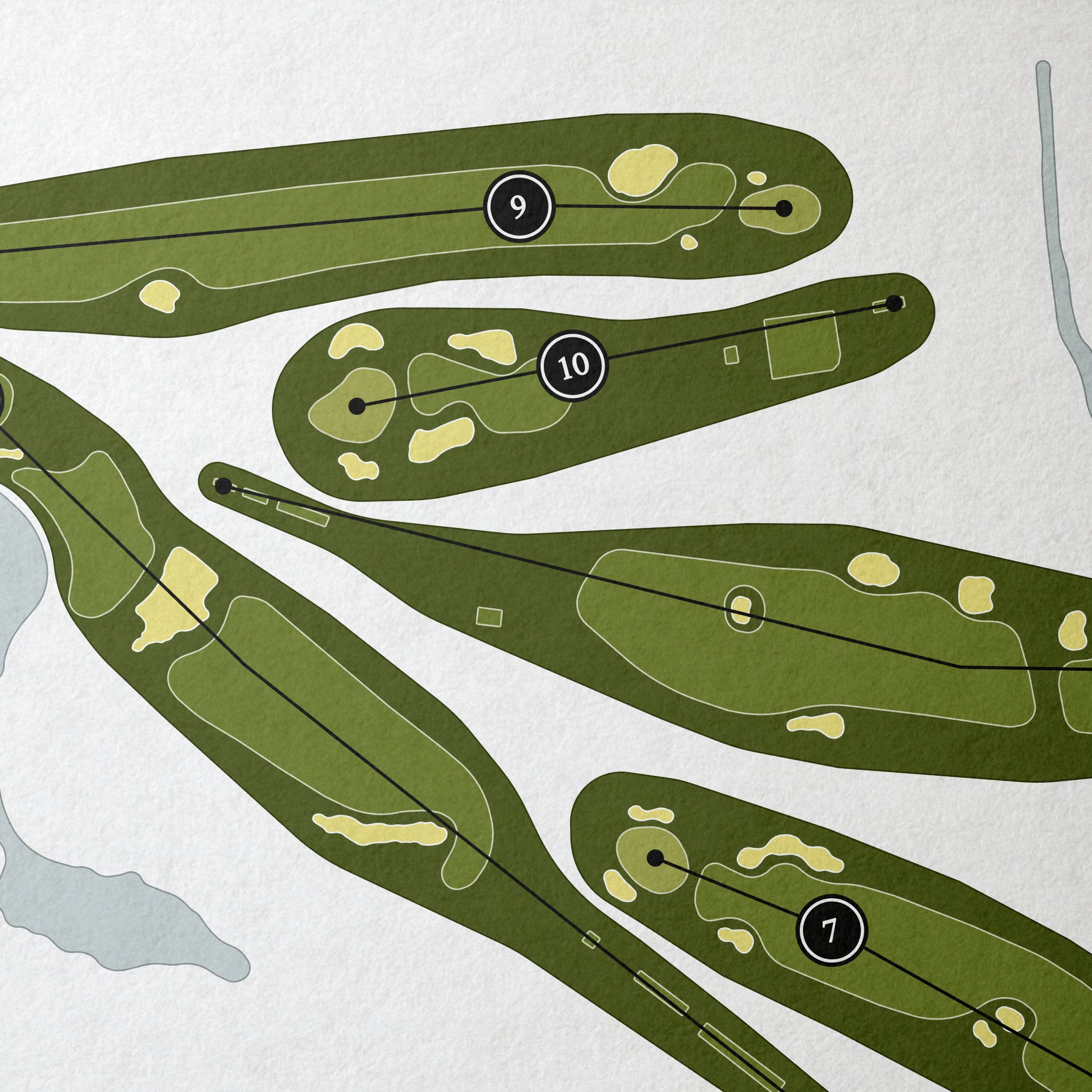 Rhode Island Country Club | Golf Course Print | Close+Up