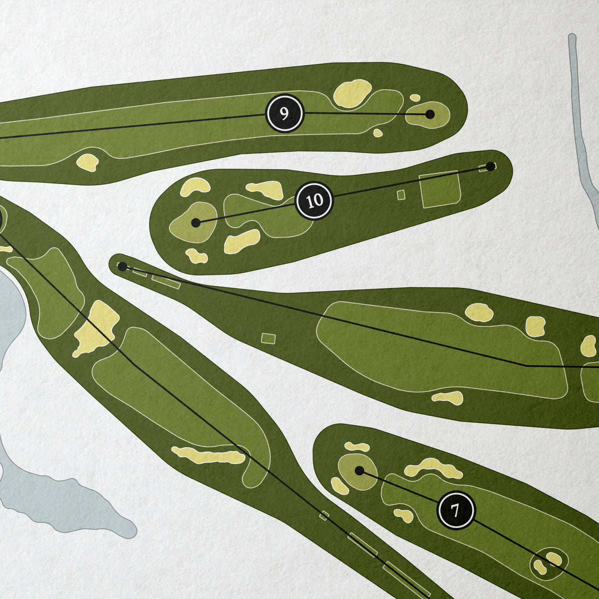 Rhode Island Country Club | Golf Course Print | Close Up