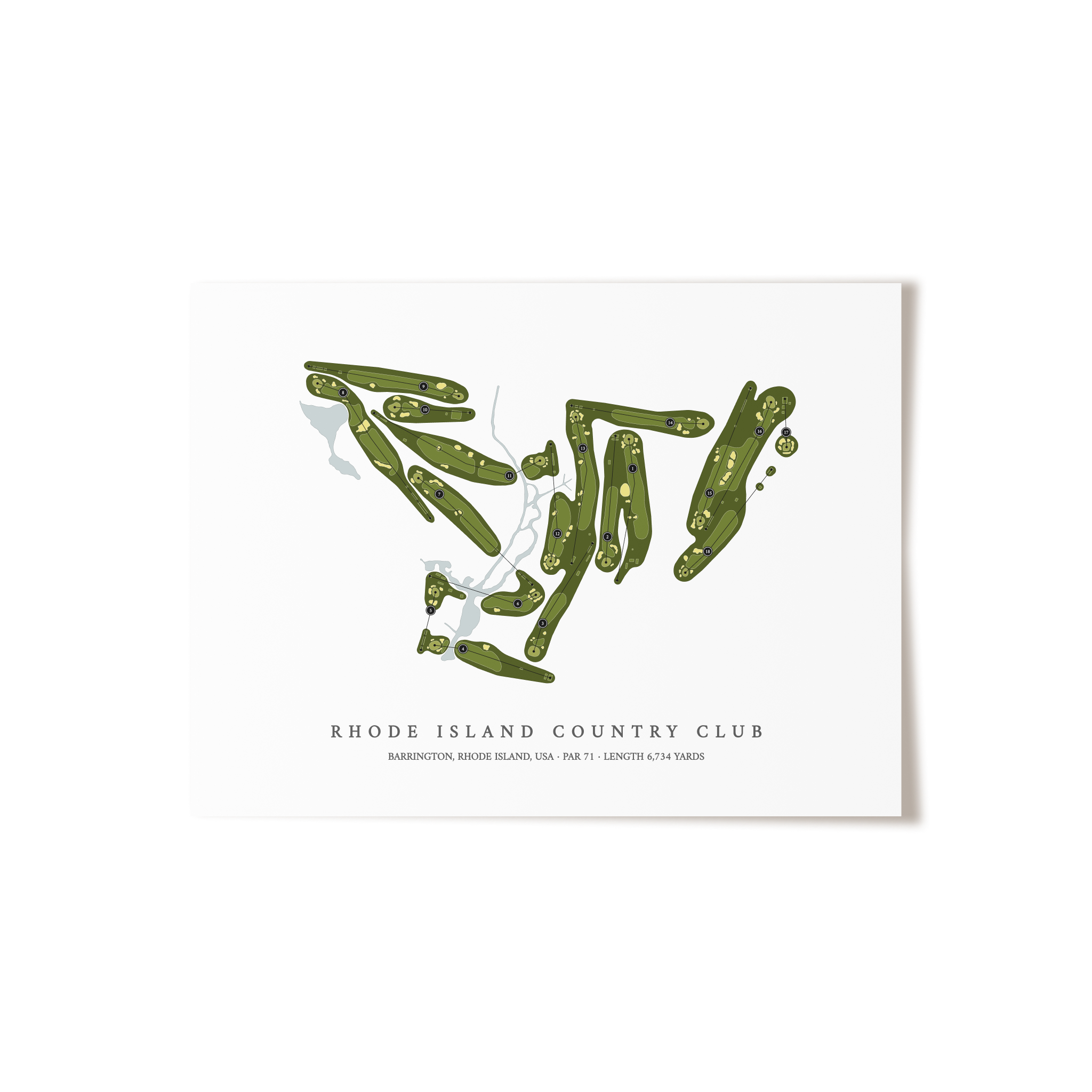 Rhode Island Country Club | Golf Course Print | Unframed