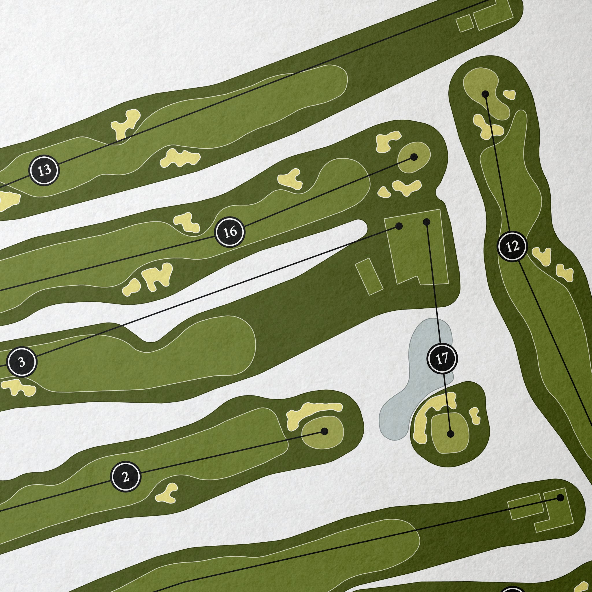Ridge Country Club | Golf Course Map | Close Up