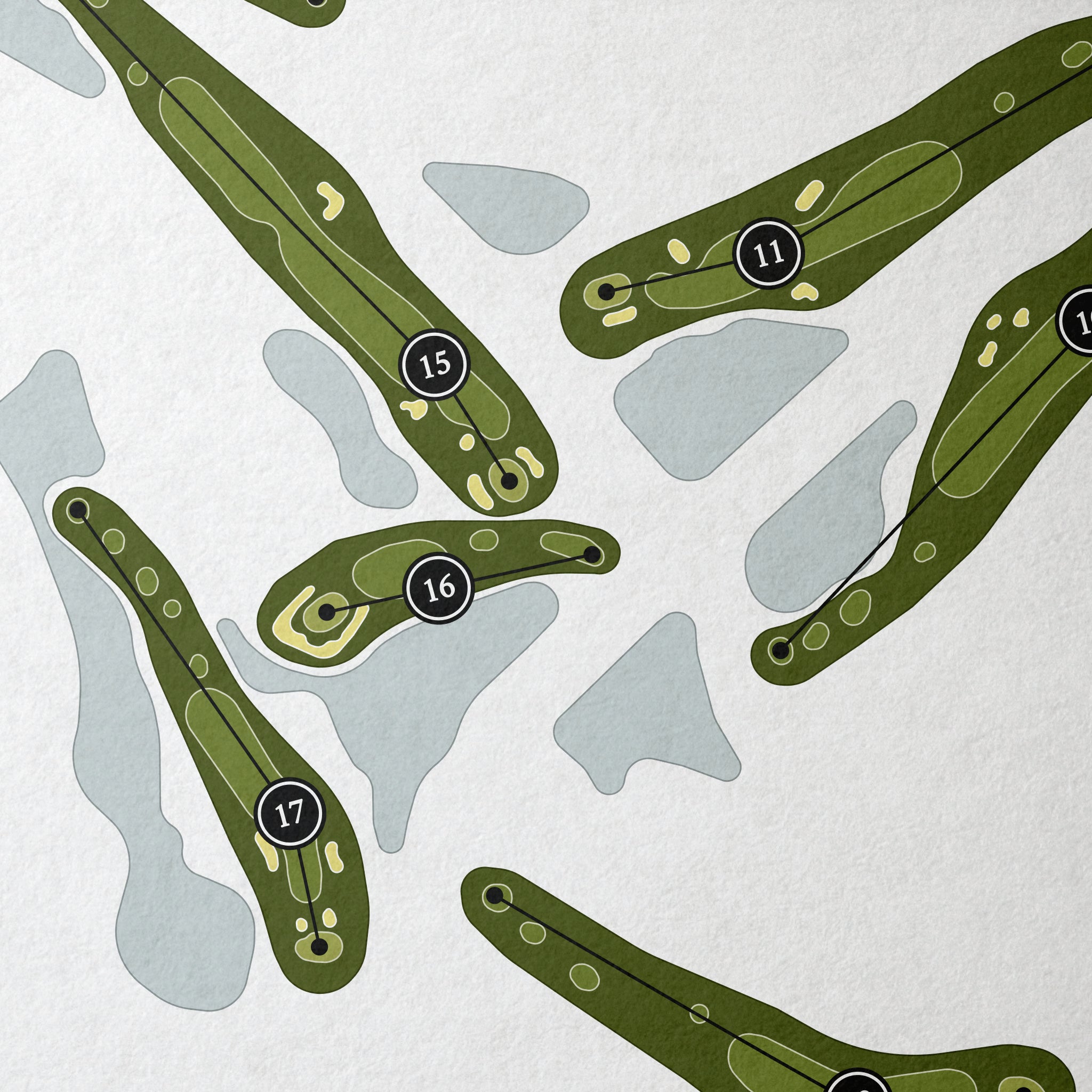 River Hall Country Club | Golf Course Map | Close Up