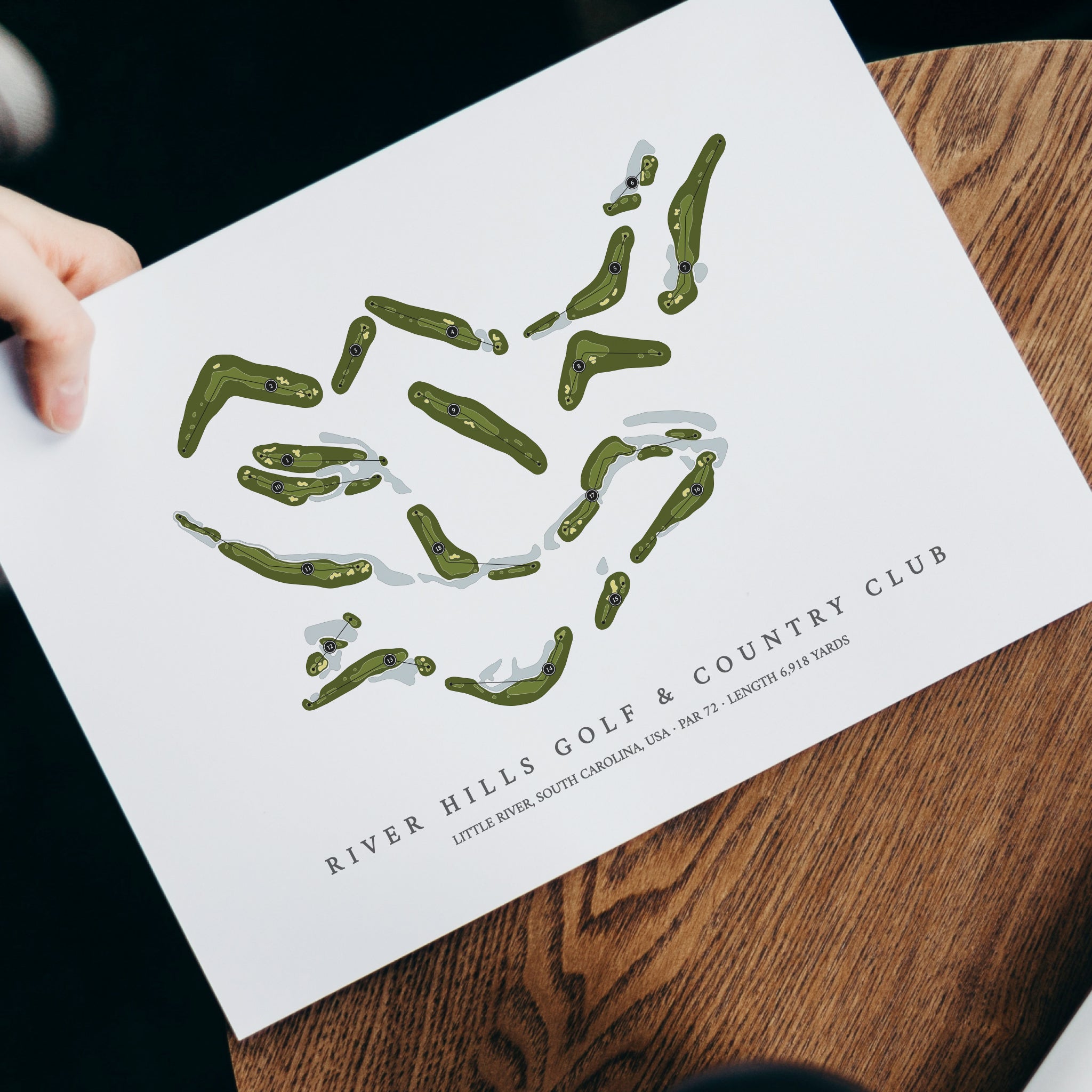 River Hills Golf & Country Club | Golf Course Map | With Laptop