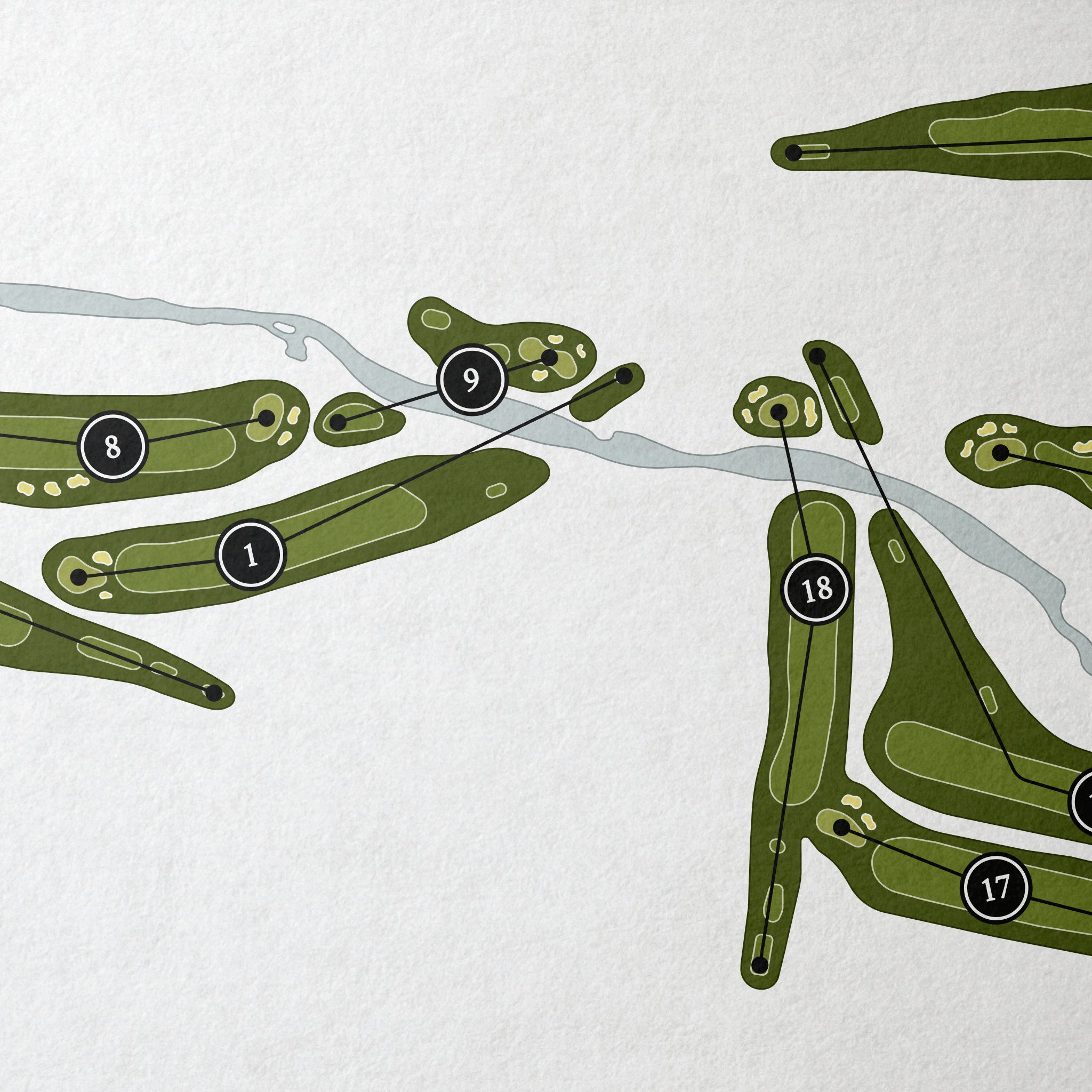 River Island Country Club | Golf Course Print | Close+Up