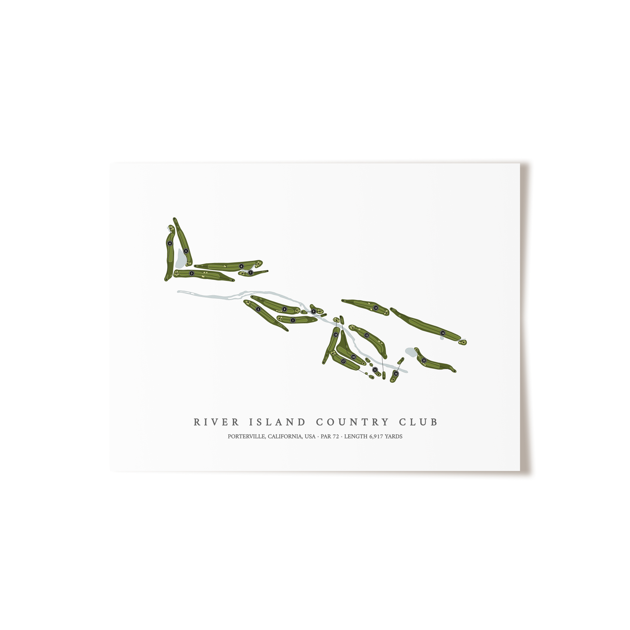 River Island Country Club | Golf Course Print | Unframed