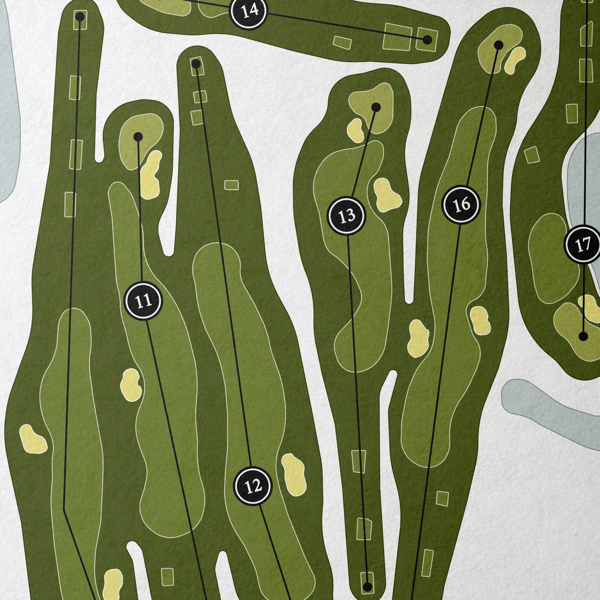 River Oaks Country Club | Golf Course Map | Close Up