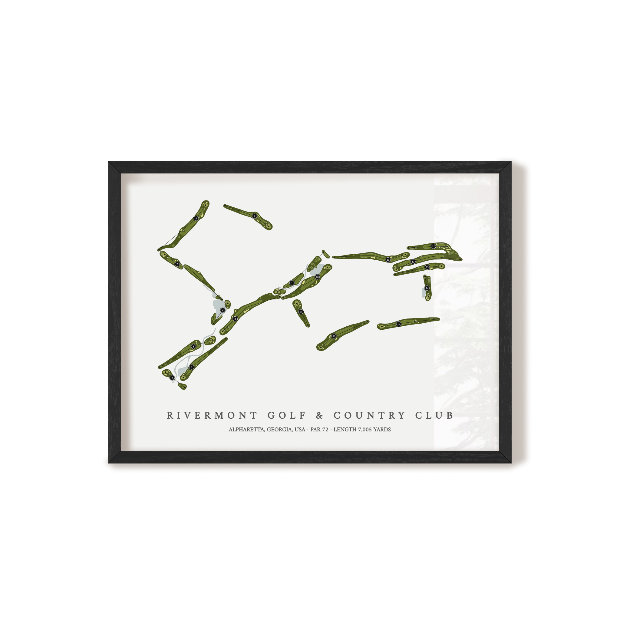 Rivermont Golf & Country Club | Golf Course Map | Black Frame
