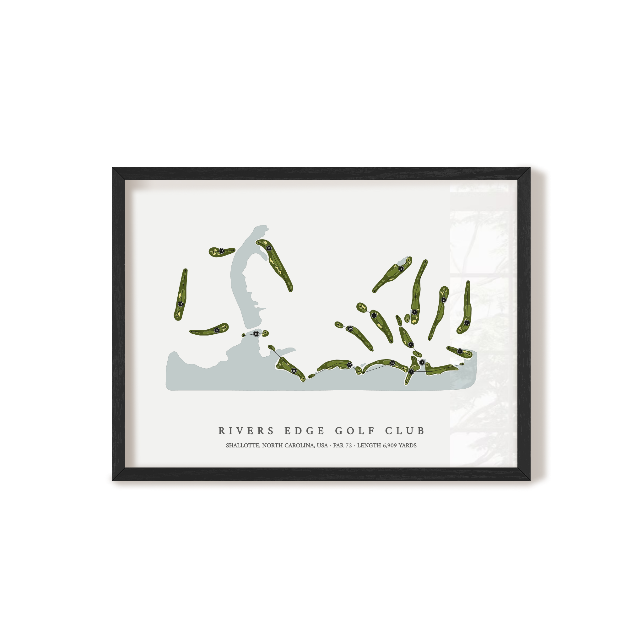 Rivers Edge Golf Club | Golf Course Print | Black+Frame