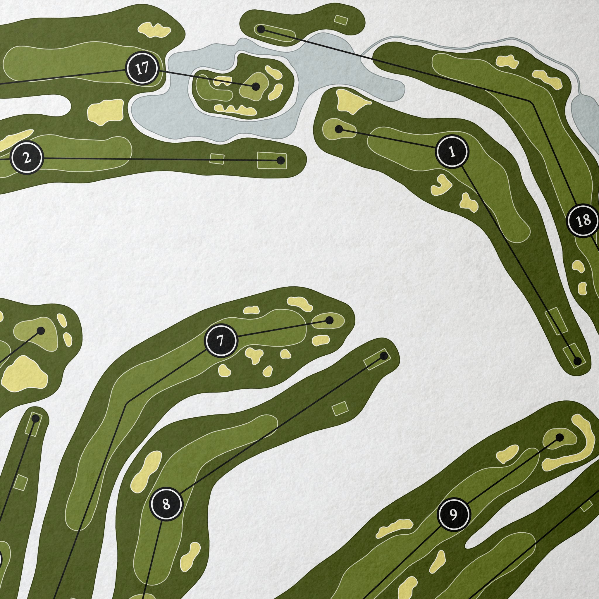 Riverview Country Club | Golf Course Map | Close Up