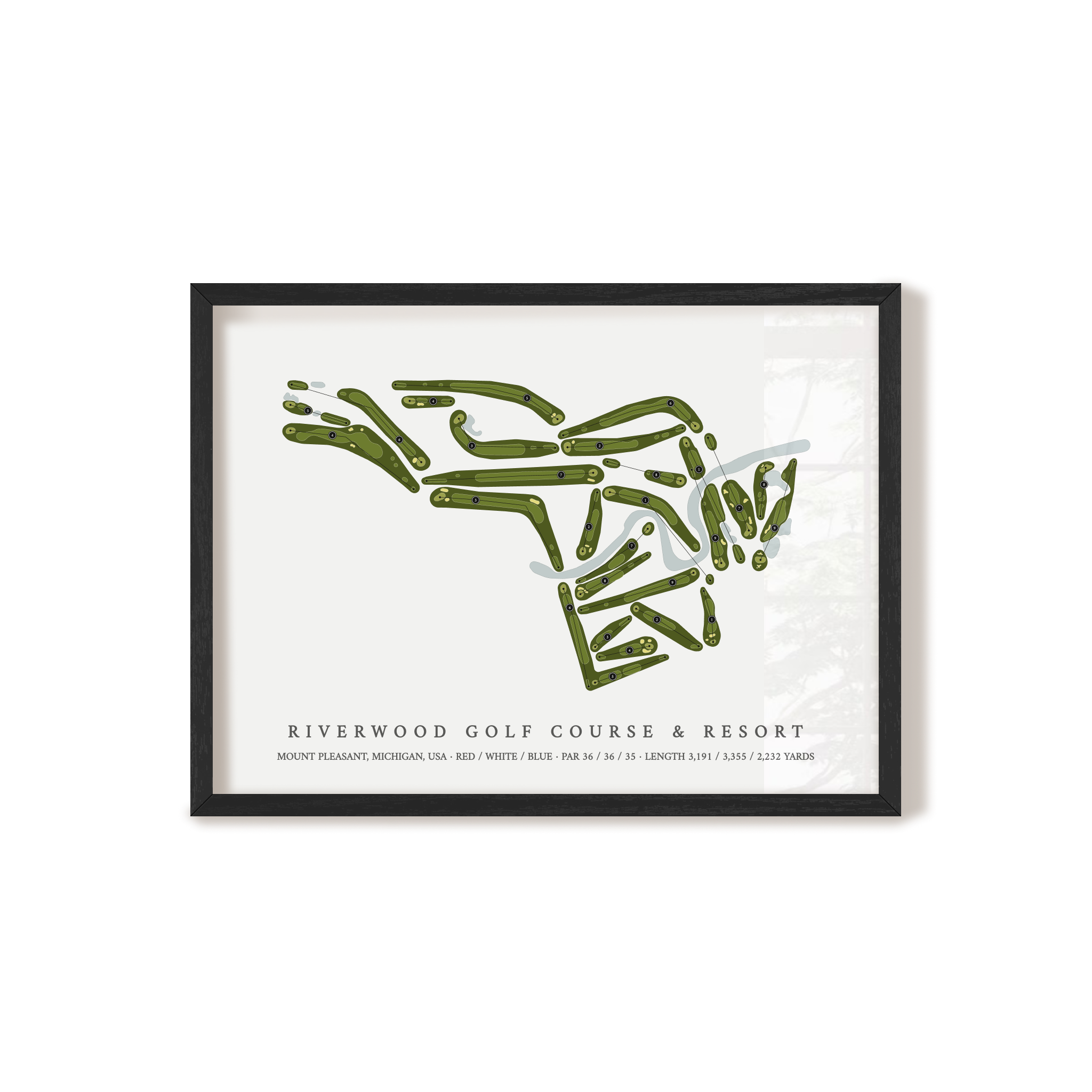 Riverwood Golf Course & Resort | Golf Course Map | Black+Frame