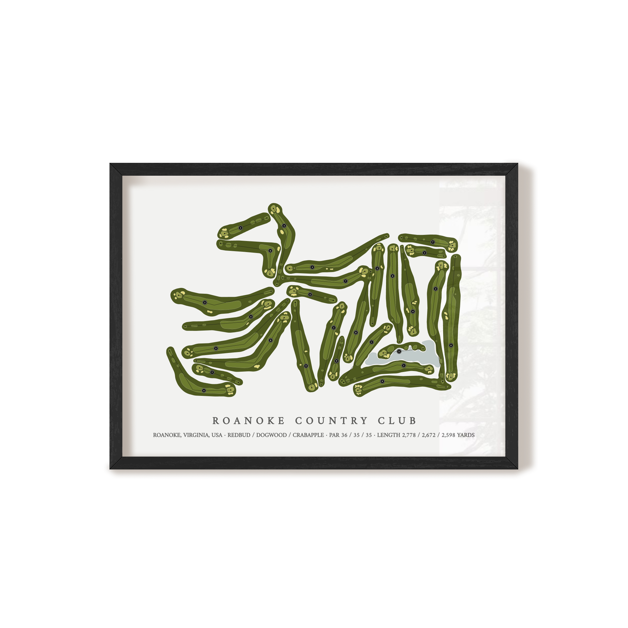 Roanoke Country Club | Golf Course Print | Black+Frame