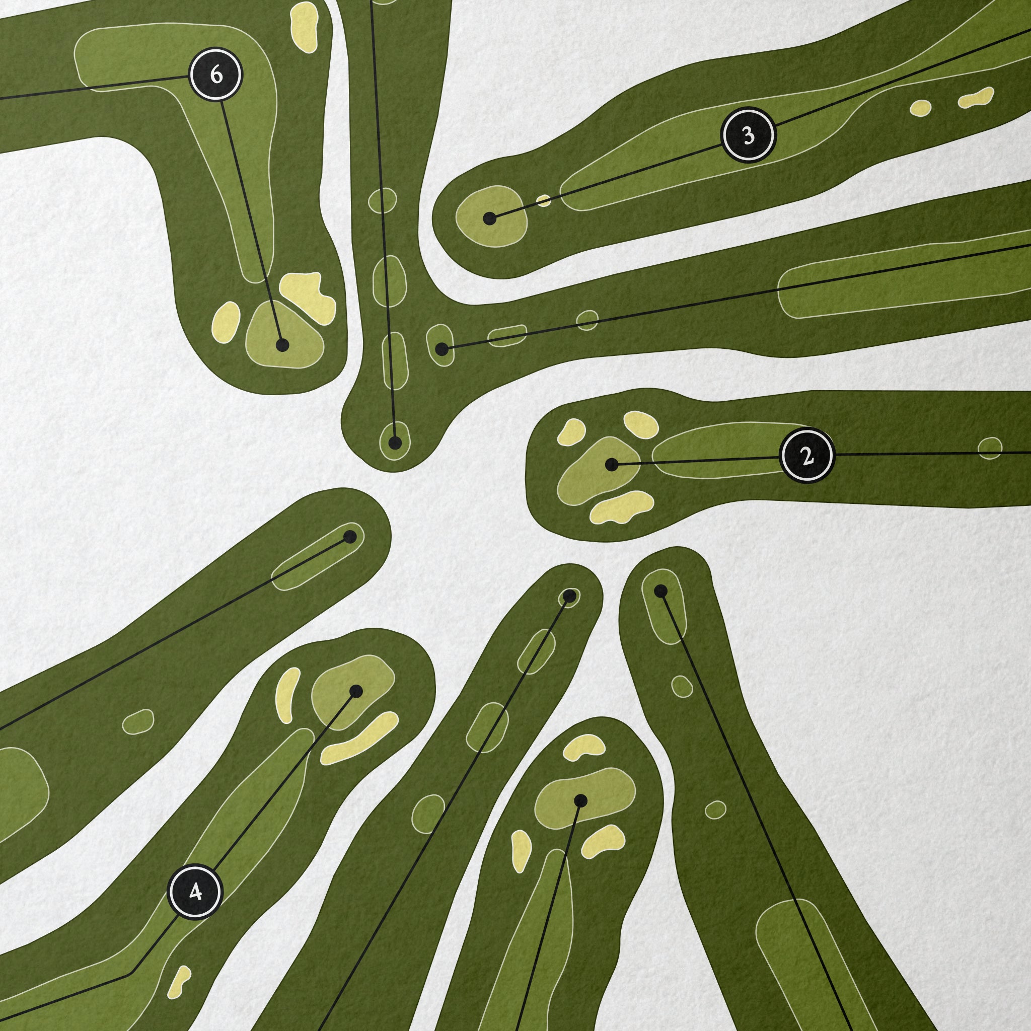 Roanoke Country Club | Golf Course Print | Close+Up