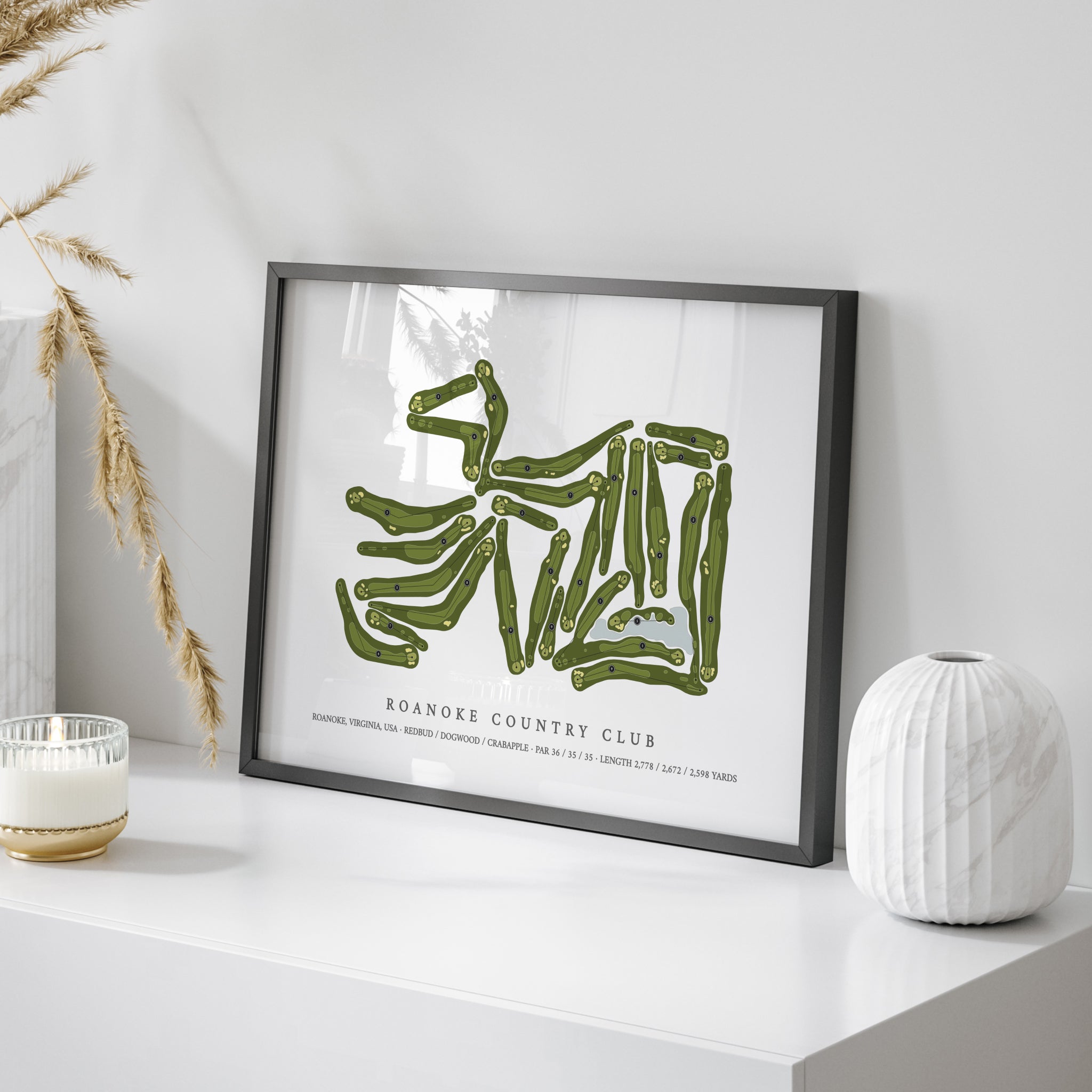 Roanoke Country Club | Golf Course Print | On+Table