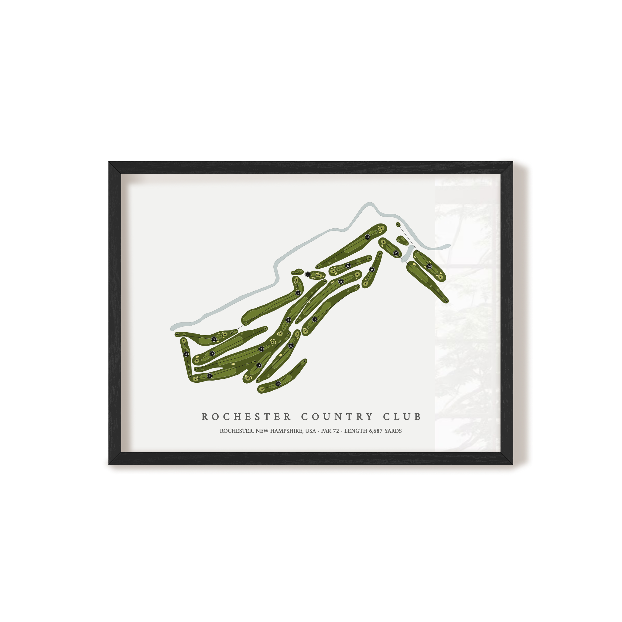 Rochester Country Club | Golf Course Map | Black+Frame